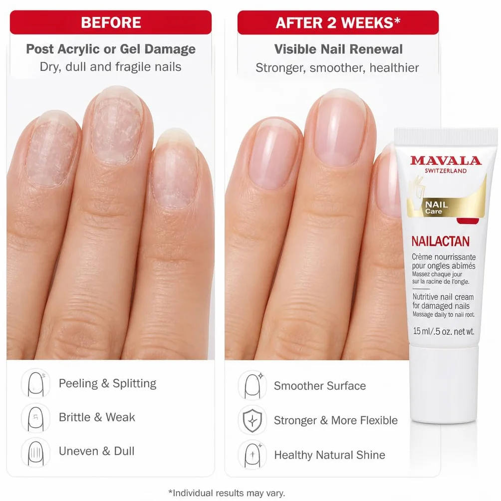 Mavala Crème Nourrissante Nailactan pour Ongles Abîmés Soin Réparateur 15ml