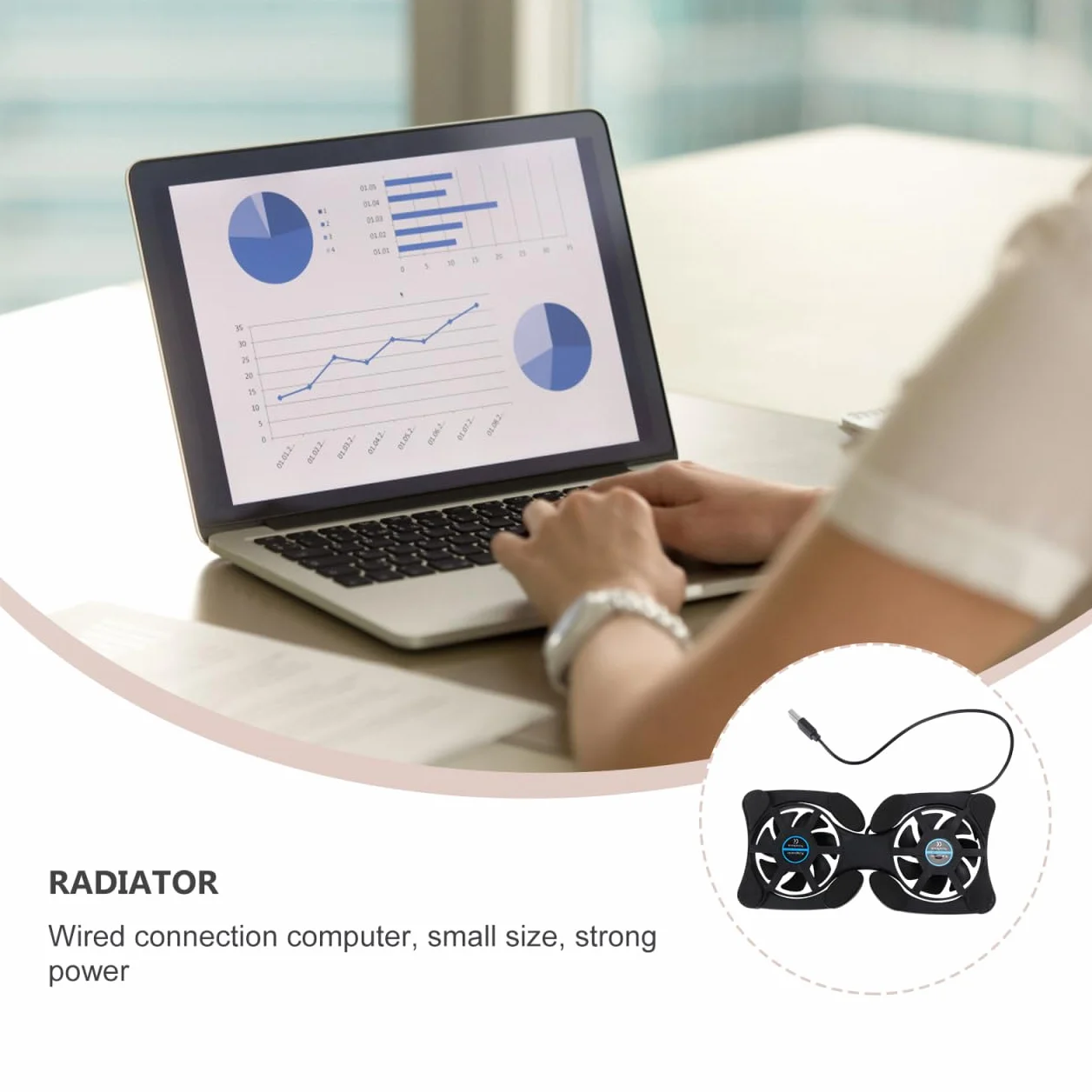 OSALADI Tapis de refroidissement ventilateur USB pour ordinateur portable