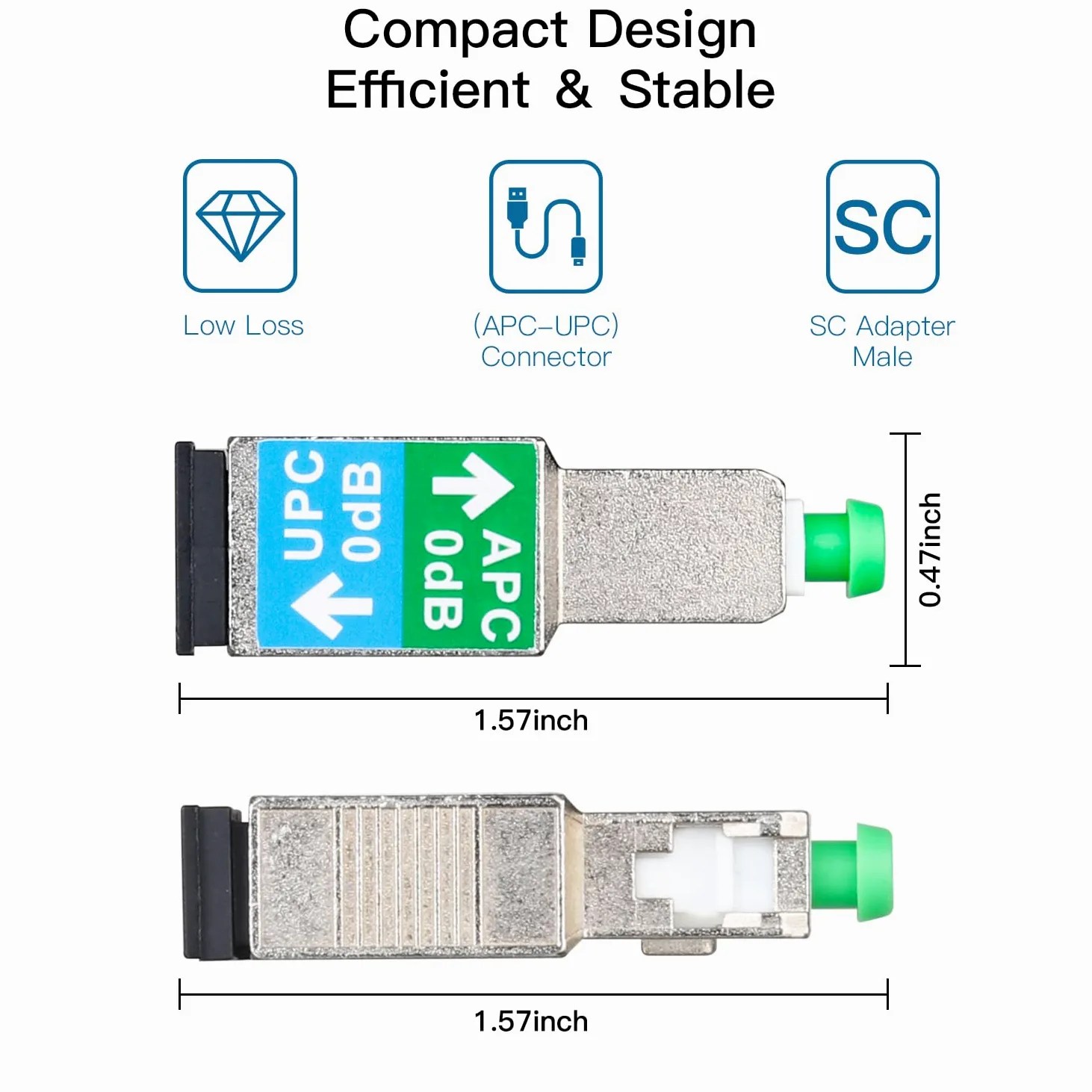 Adaptateur fibre optique monomode SM 9/125 5 et 5