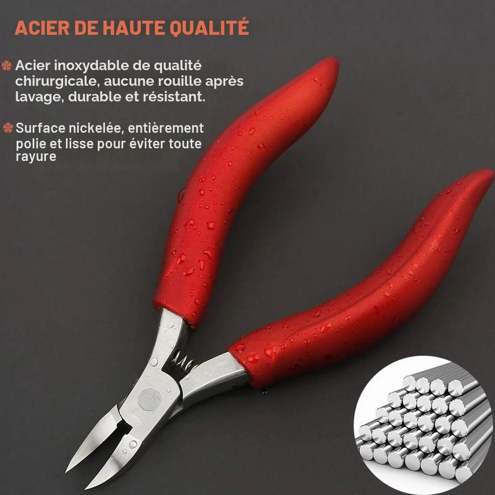BEZOX précision Coupe ongles Tondeuse épais orteils fungus ongles incarnés Grip souple boîtes-cadeaux métal
