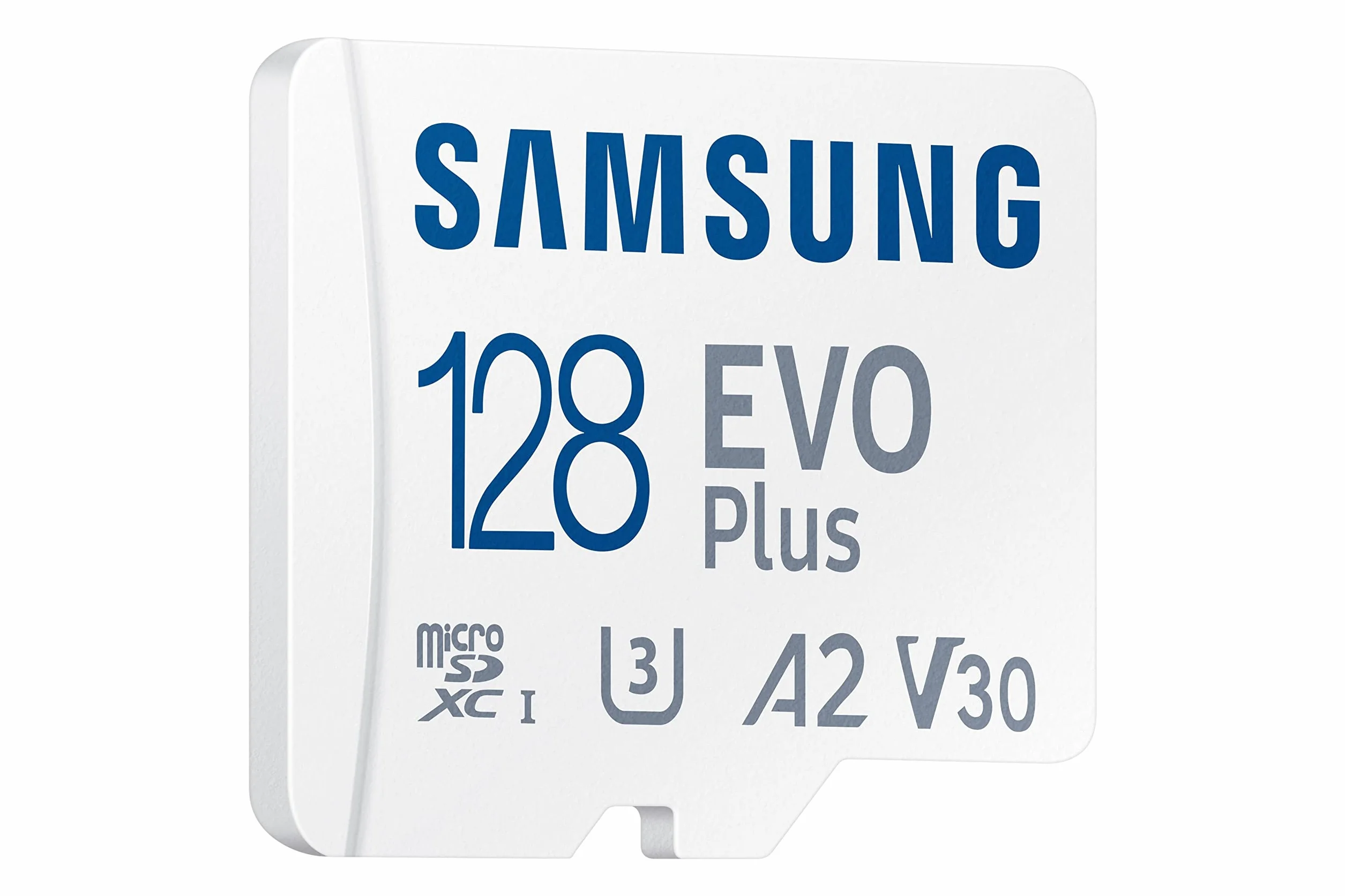 Samsung Carte mémoire microSD Evo Plus 128 Go SDXC U3 Classe 10 A2 130 Mo/s avec Adaptateur