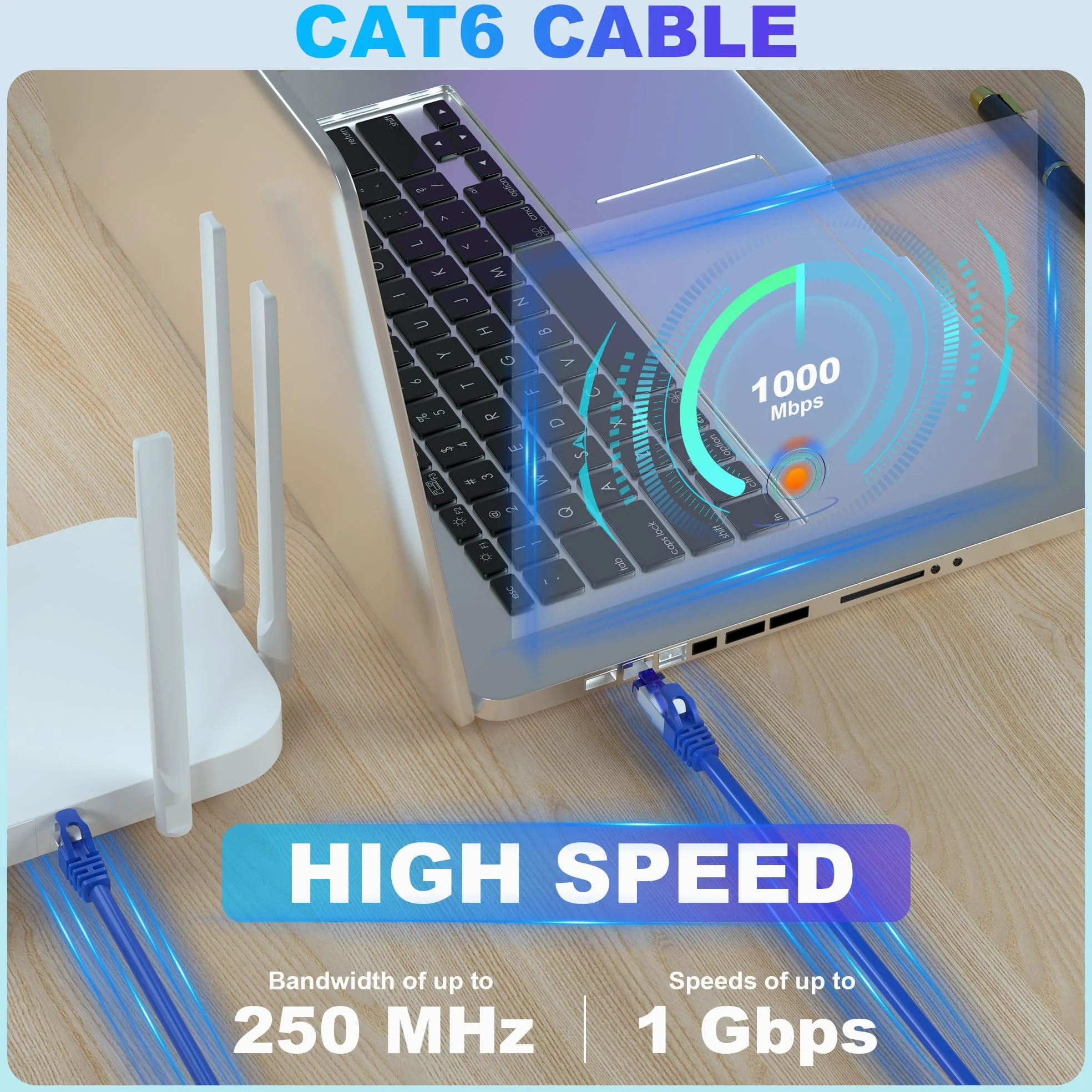 Câble Ethernet Cat 6 d'extérieur de 100 m (20RJ45), câble Ethernet blindé 23 AWG Cat 6 en vrac, FTP, imperméable, enfouissement direct, dans la terre, résistant aux UV, réseau, LAN, Internet, câble