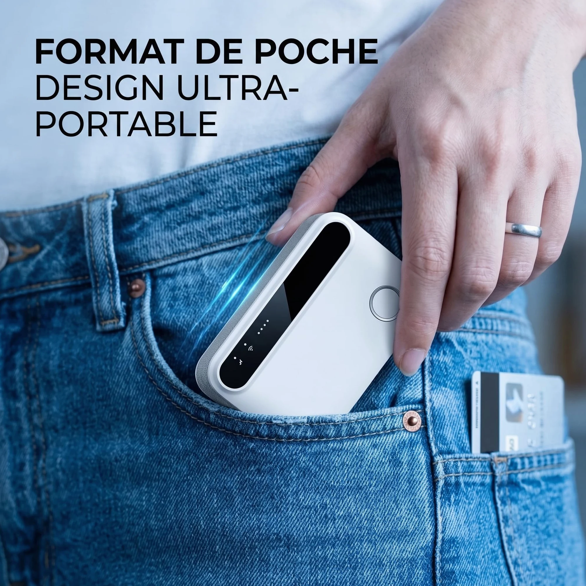 Routeur 5G Pocket WiFi débloqué sans abonnement, Modem 5G/4G Haut débit Compatible Carte SIM, Hotspot Mobile WiFi 6 Multi-appareils Jusqu’à 28 connexions pour Voyage et télétravail