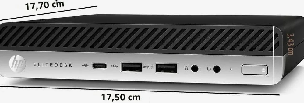 HP EliteDesk 705 G4 Mini PC de bureau AMD Ryzen 5 Pro 2400G, RAM 8 Go, SSD 256 Go, WiFi, Bluetooth, clavier QWERTY américain, Windows 11 Pro (reconditionné)