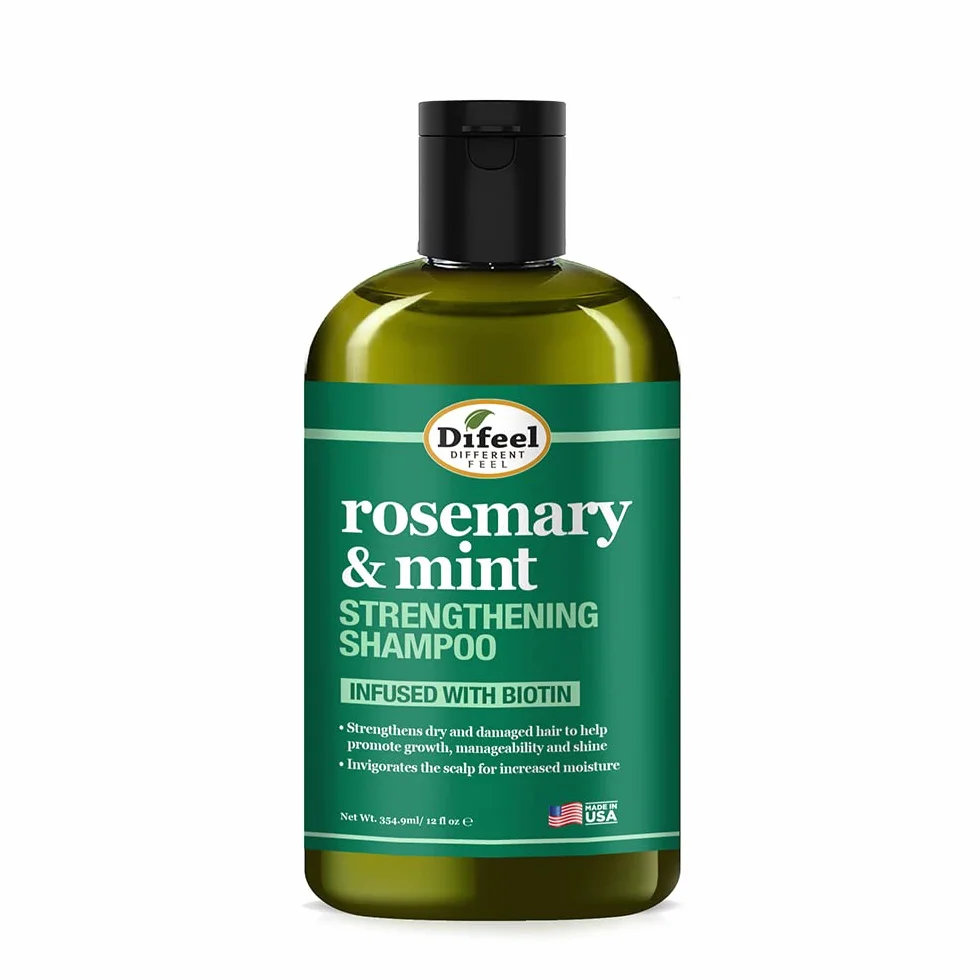 Difeel Shampoing au romarin et à la menthe fortifiant cheveux secs 355 ml