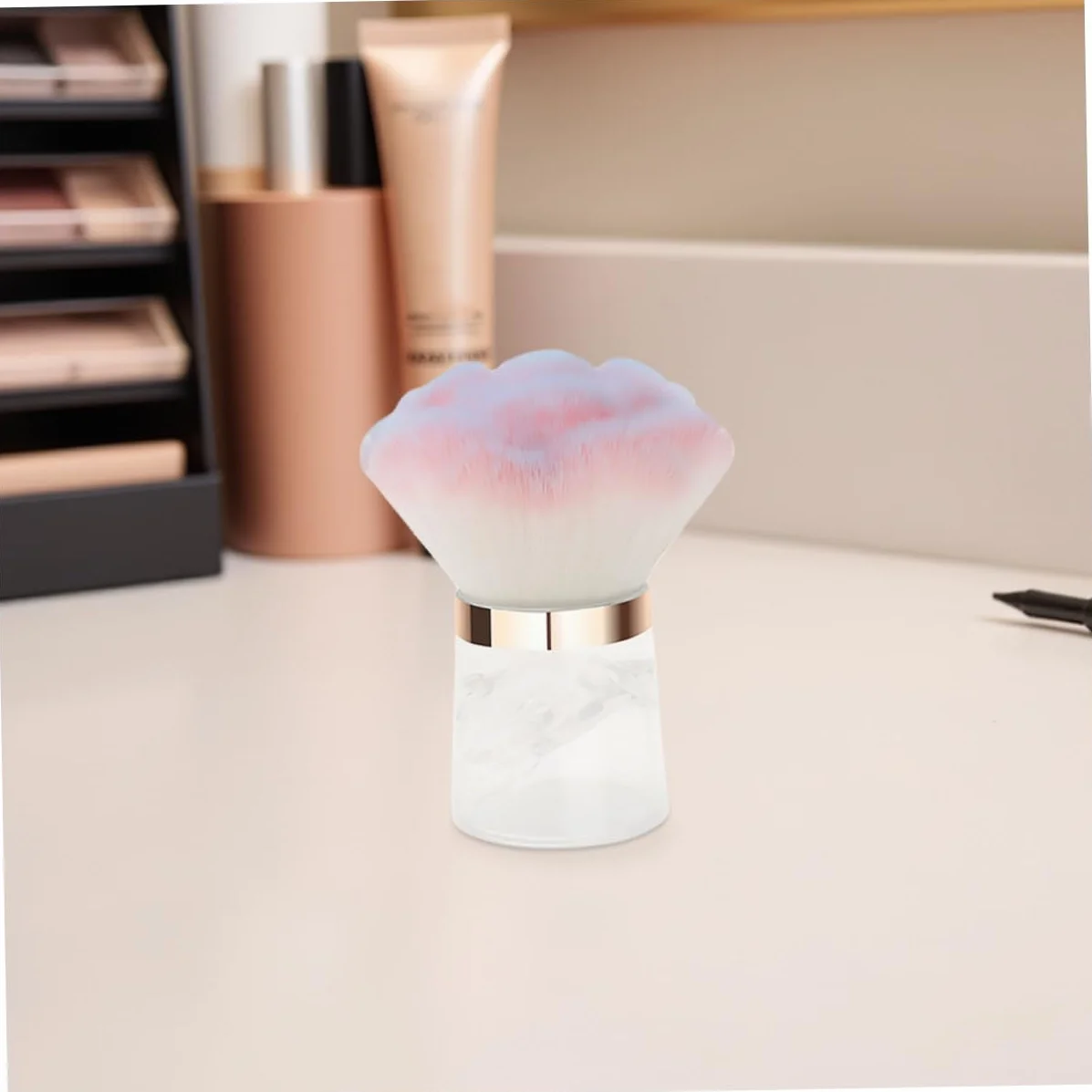Brosse À Ongles Souple Fleur Dépoussiérage Nettoyage Nail Art Portable 2.95x2.28x2.28In