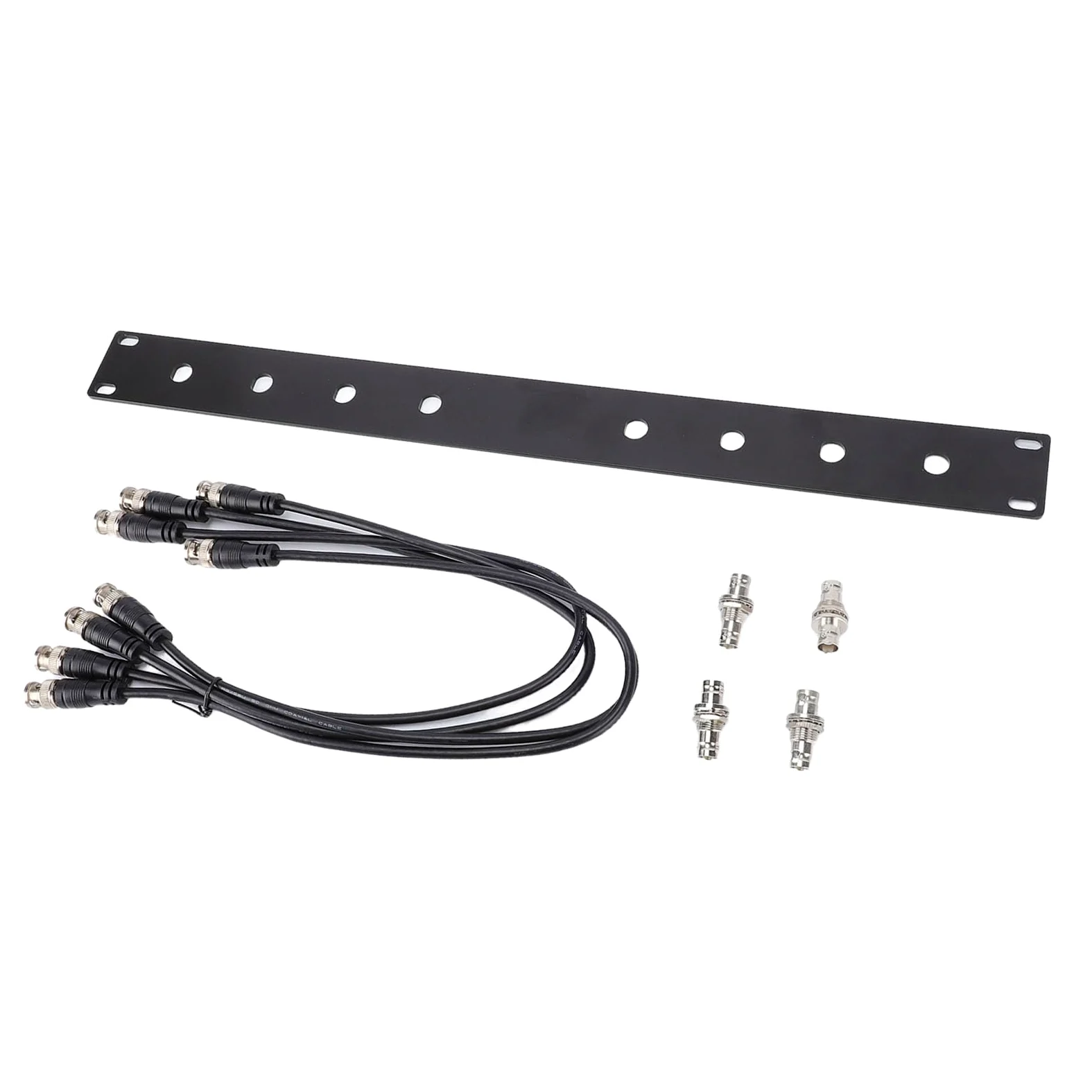 aqxreight Kit de Support D'antenne à Montage Frontal Matériau en Alliage D'aluminium Robuste Panneau 1U Câble BNC de 50 Cm Kit de Montage en Rack D'antenne Plusieurs Systèmes sans Fil