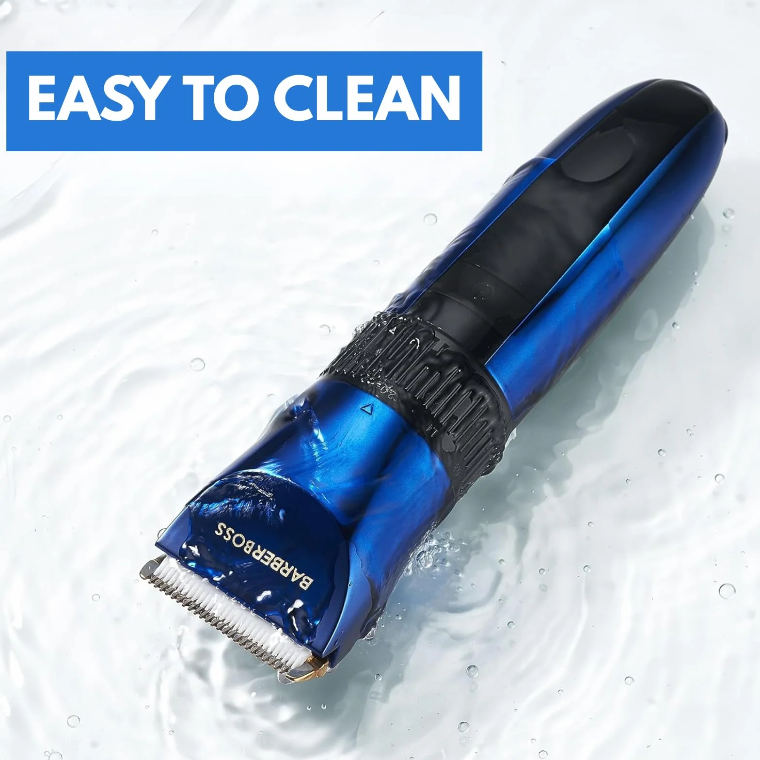 BarberBoss Tondeuse à barbe et à cheveux sans fil étanche lames céramique écran LED charge rapide QR-2082