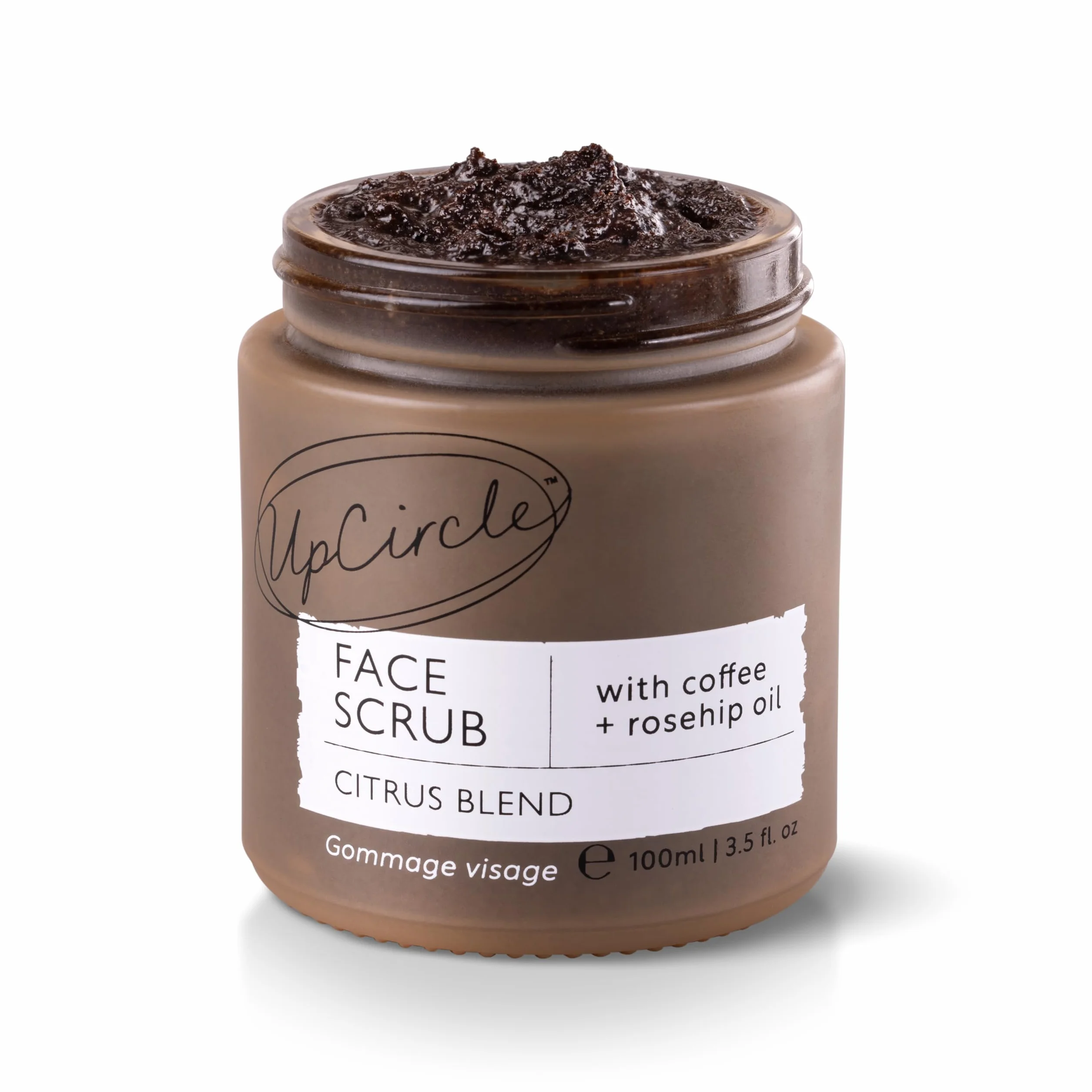Exfoliant visage au café pour peaux sèches naturel végétalien 100 ml