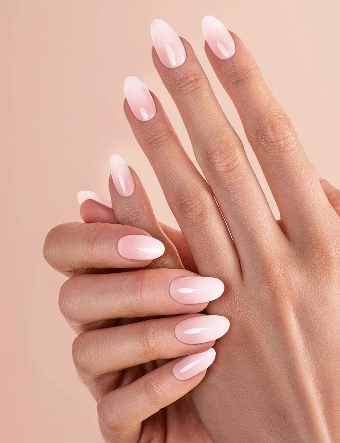 Autocollant Ongles Gel UV 20 pcs Gombre Rose Stickers Ongle Gel Semi-durci Bandes Autoadhésif Manucure
