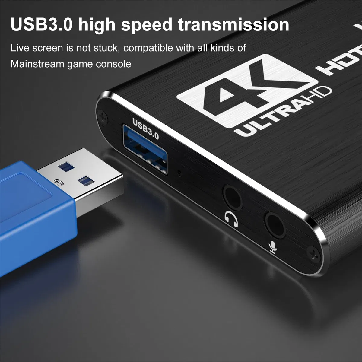 dobestyou Carte de Capture 4K pour Streaming, Enregistrement et Jeu - Appareil de Capture vidéo HDMI avec USB 3.0, 1080p 60 fps, zéro Latence pour PS5, Xbox, Switch, OBS, PC, Mac - Plug & Play, Aucun