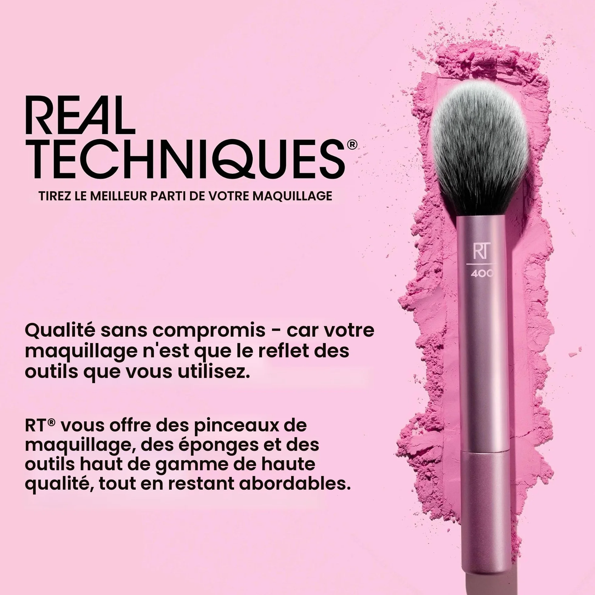 Real Techniques Ensemble de pinceaux de maquillage Everyday Eye Essentials, 8 pièces