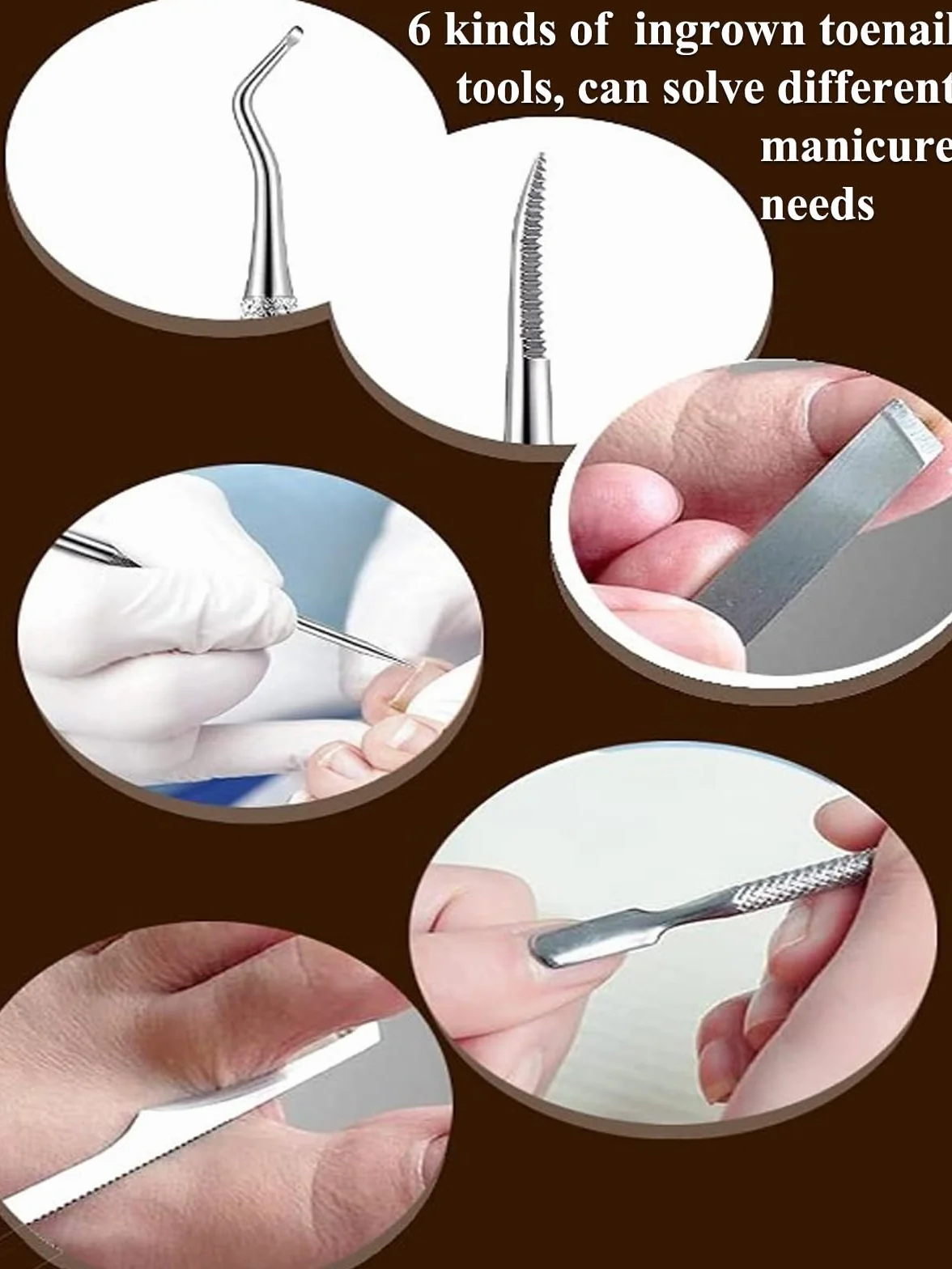 Kit Ongle Incarné Professionnel Acier Inoxydable Pedicure Correction
