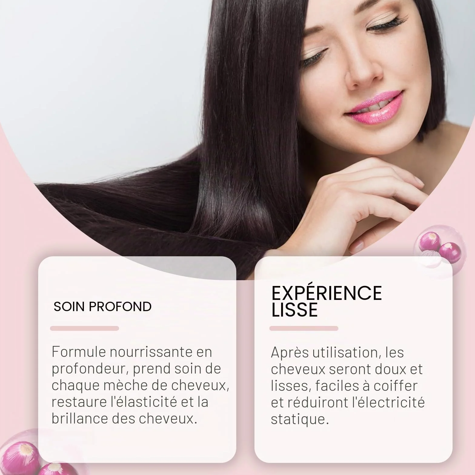 Kit anti-chute cheveux oignon biotine romarin hydratant tous types cheveux