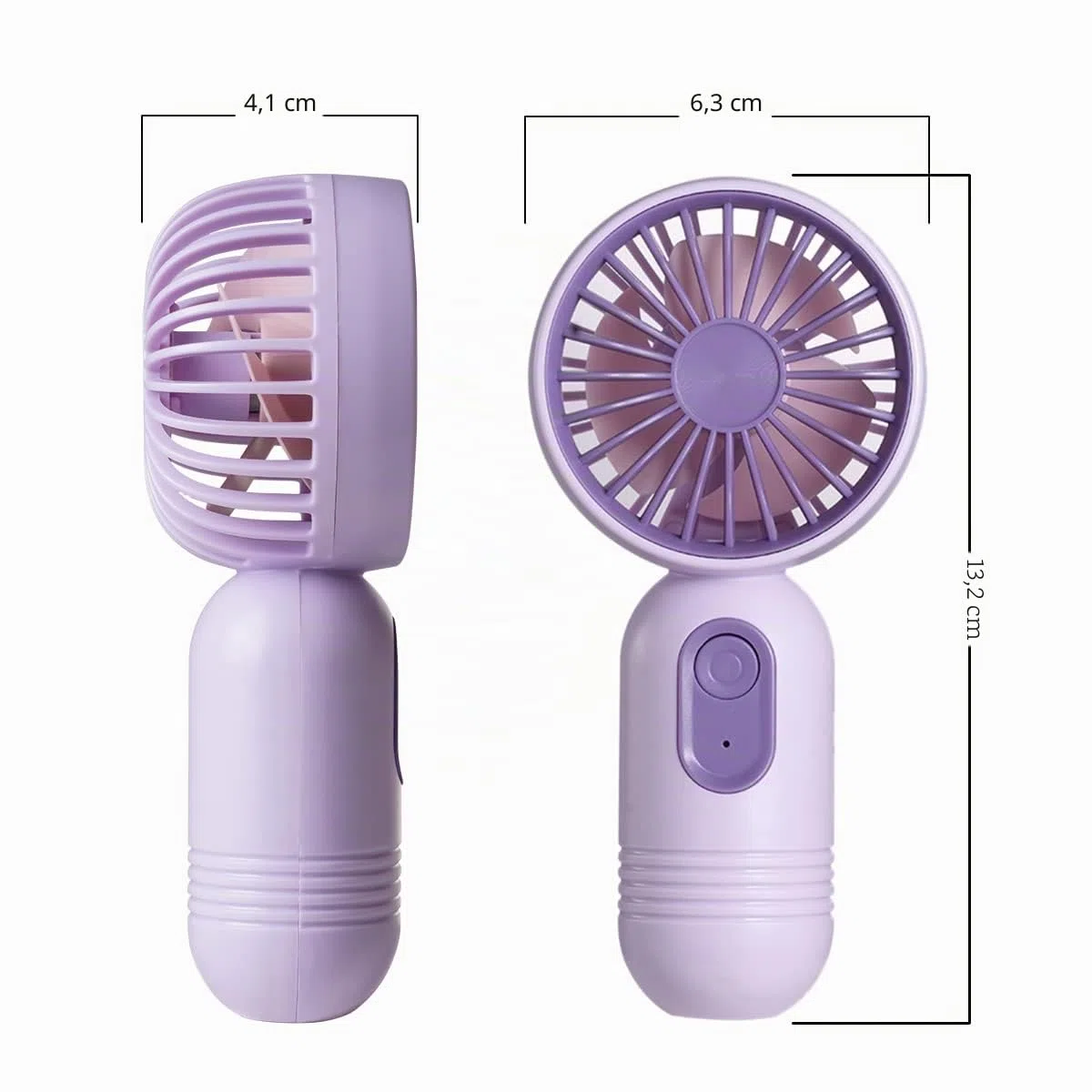 Mini ventilateur portable de 6 unités, joli ventilateur de main fonctionnant sur piles, ventilateur personnel léger et petit avec 3 vitesses et ventilateur de cils rechargeable par USB pour filles