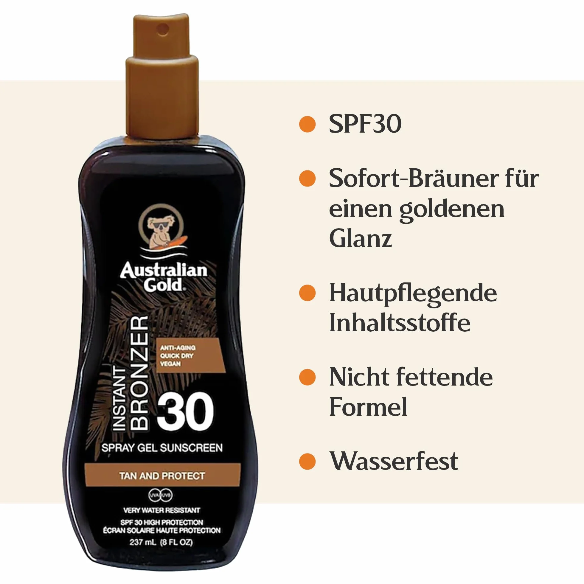 SPF 30 Spray Gel Bronzer New Formula