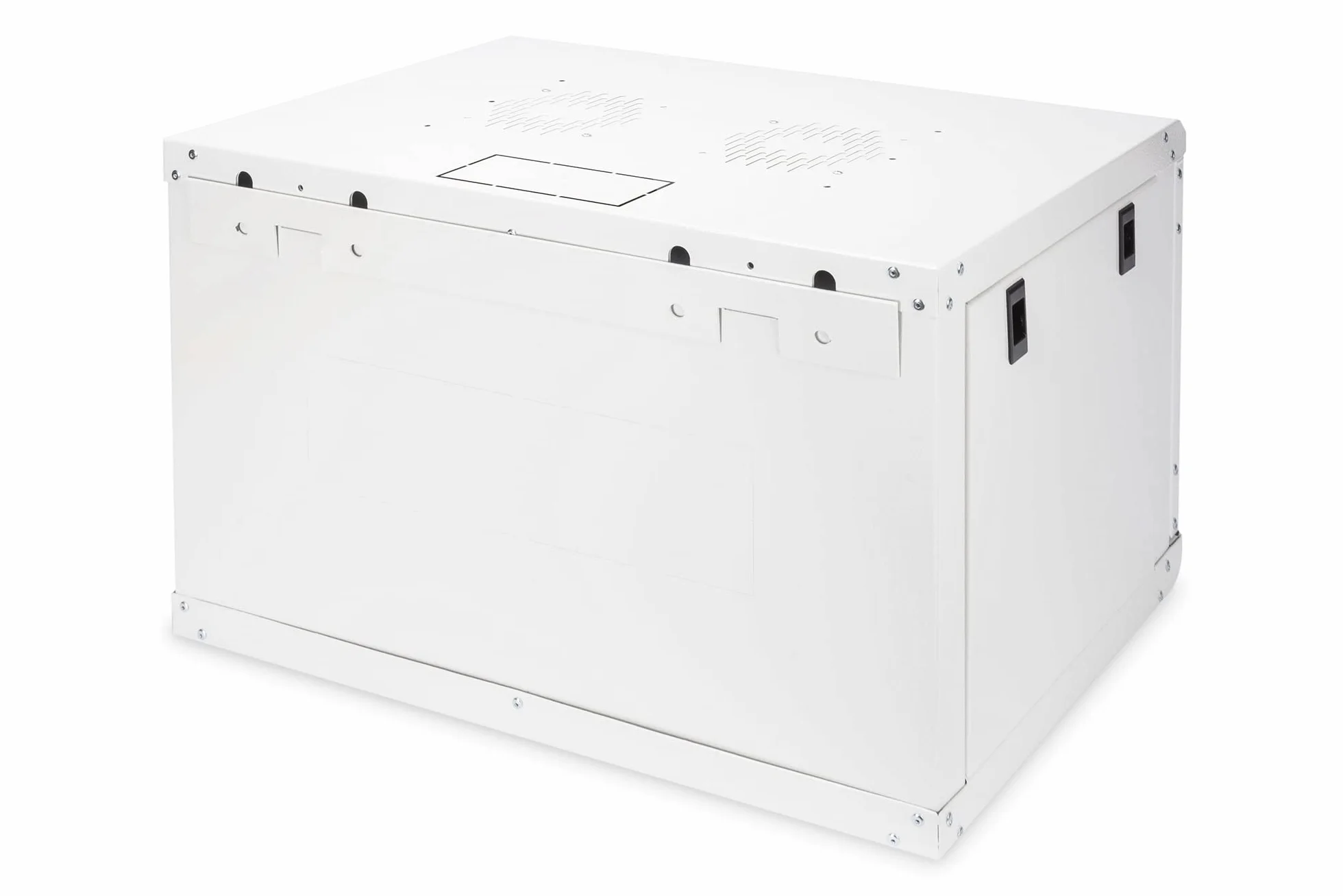 DIGITUS Set: Armoire réseau 19" 7U + Ventilateur de Toit + Bloc multiprise 7 Ports // Rack 19 Pouces - Montage Mural - 450mm de Profondeur - Charge 60kg - Profondeur utile 335-380 mm - Gris