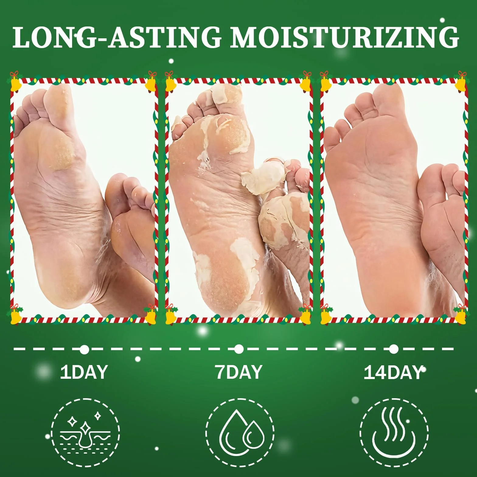 Masque Pieds Peeling Exfoliant Aloe Vera, Soin Pieds pour Enlever Callosités et Peau Morte