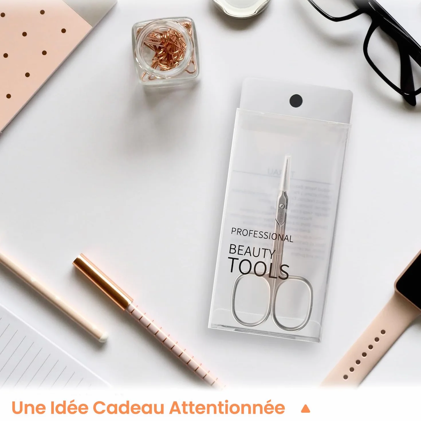 Ciseaux à Cuticules Extra Fins Acier Inoxydable Professionnel Pointe Précise Manucure Pédicure