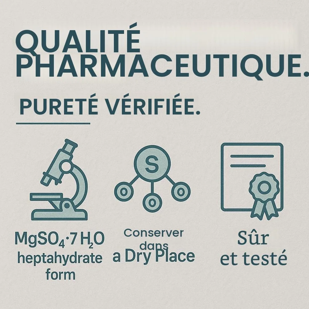GiDeli Epsom Sel de bain sulfate de magnésium 3 kg qualité pharmaceutique seau pur naturel