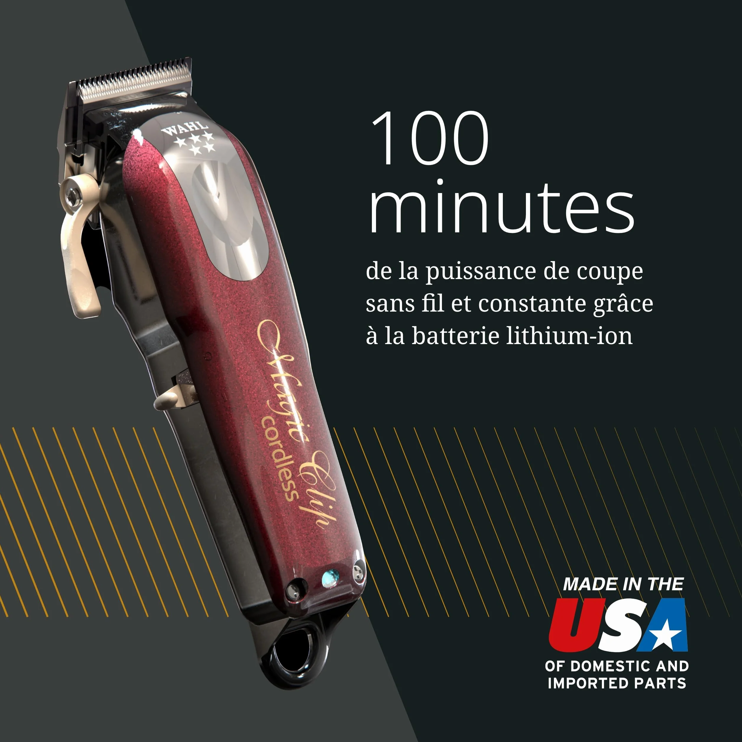 Wahl Magic Clip Tondeuse à cheveux sans fil rouge
