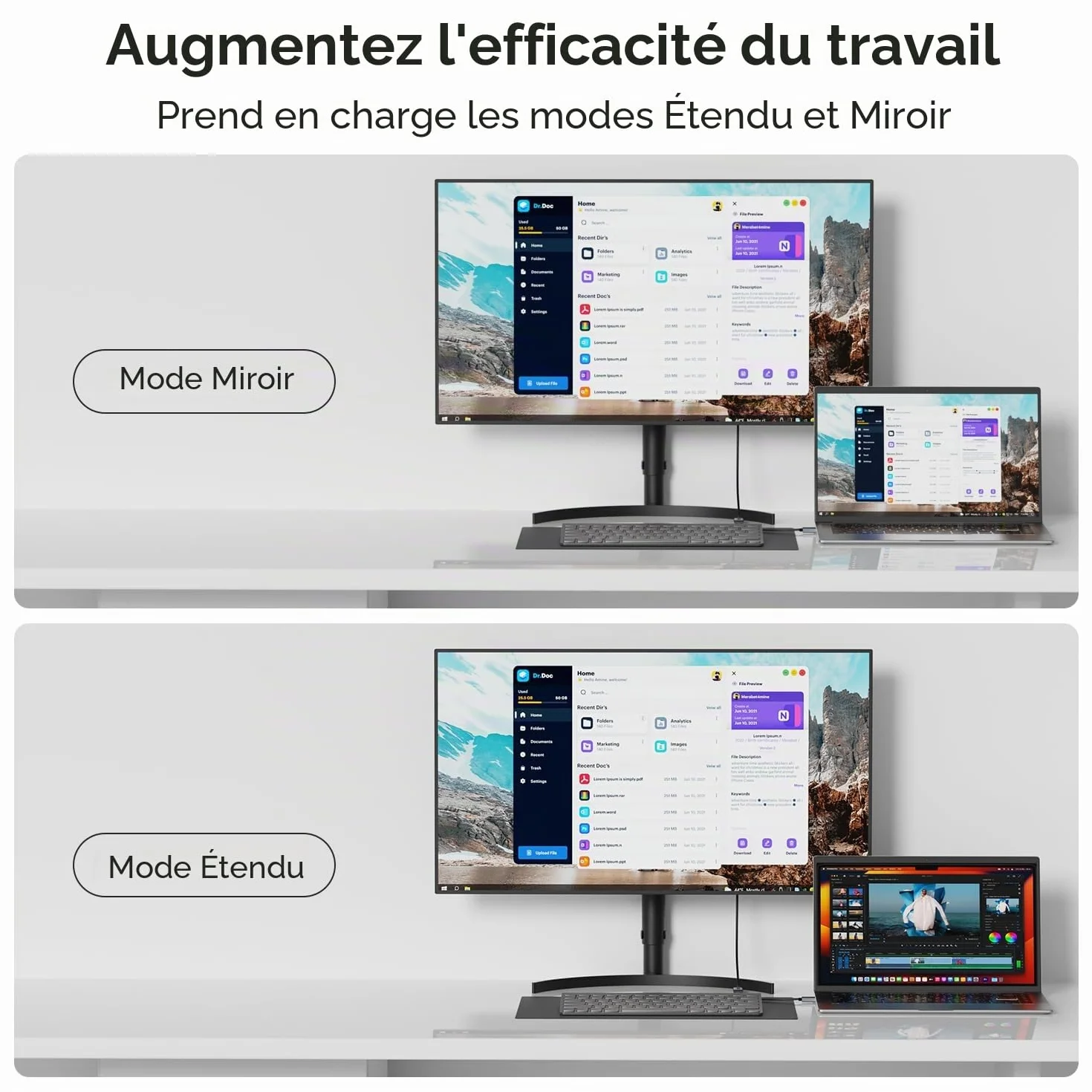 BENFEI Adaptateur DisplayPort 1.4 vers HDMI 2.1 8K@60Hz 4K@240Hz Aluminium