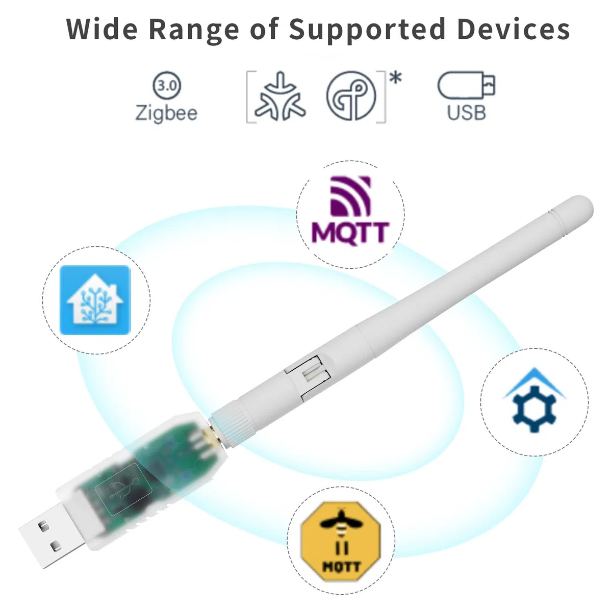 SMLIGHT SLZB-07 Zigbee 3.0 USB Coordinator - Adaptateur Zigbee pré-plié et prêt à l'emploi pour ZHA Home Assistant et Zigbee2MQTT
