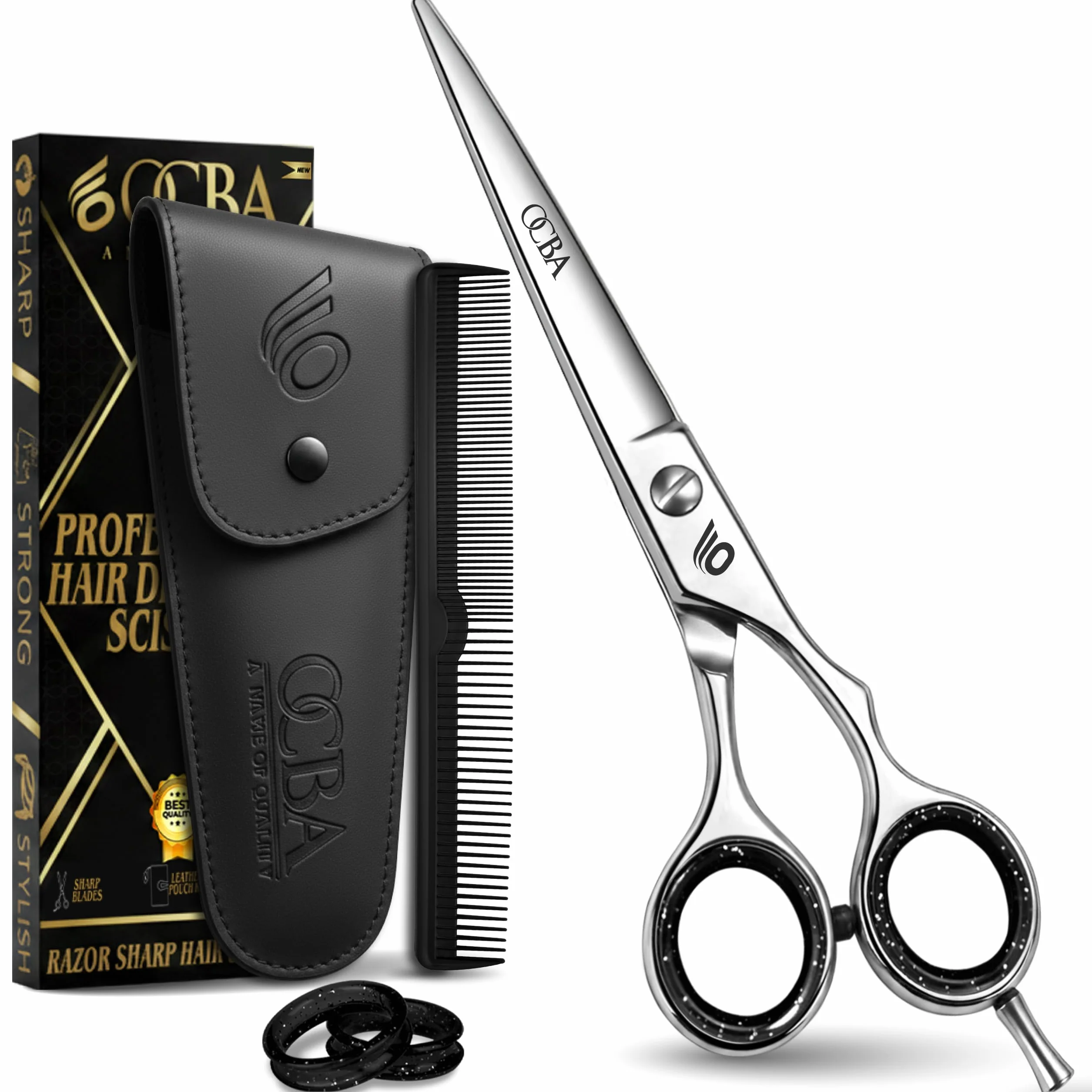 OCBA Ciseaux de Coiffure Acier Inoxydable 6 Pouces pour Salon