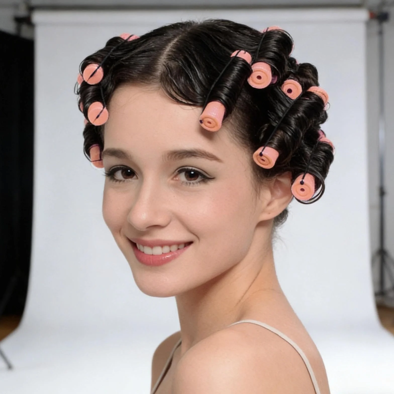 Kit Permanente Cheveux avec Bigoudis 0,51 Pouce, Set de Bouclage avec Couvercles et Peigne
