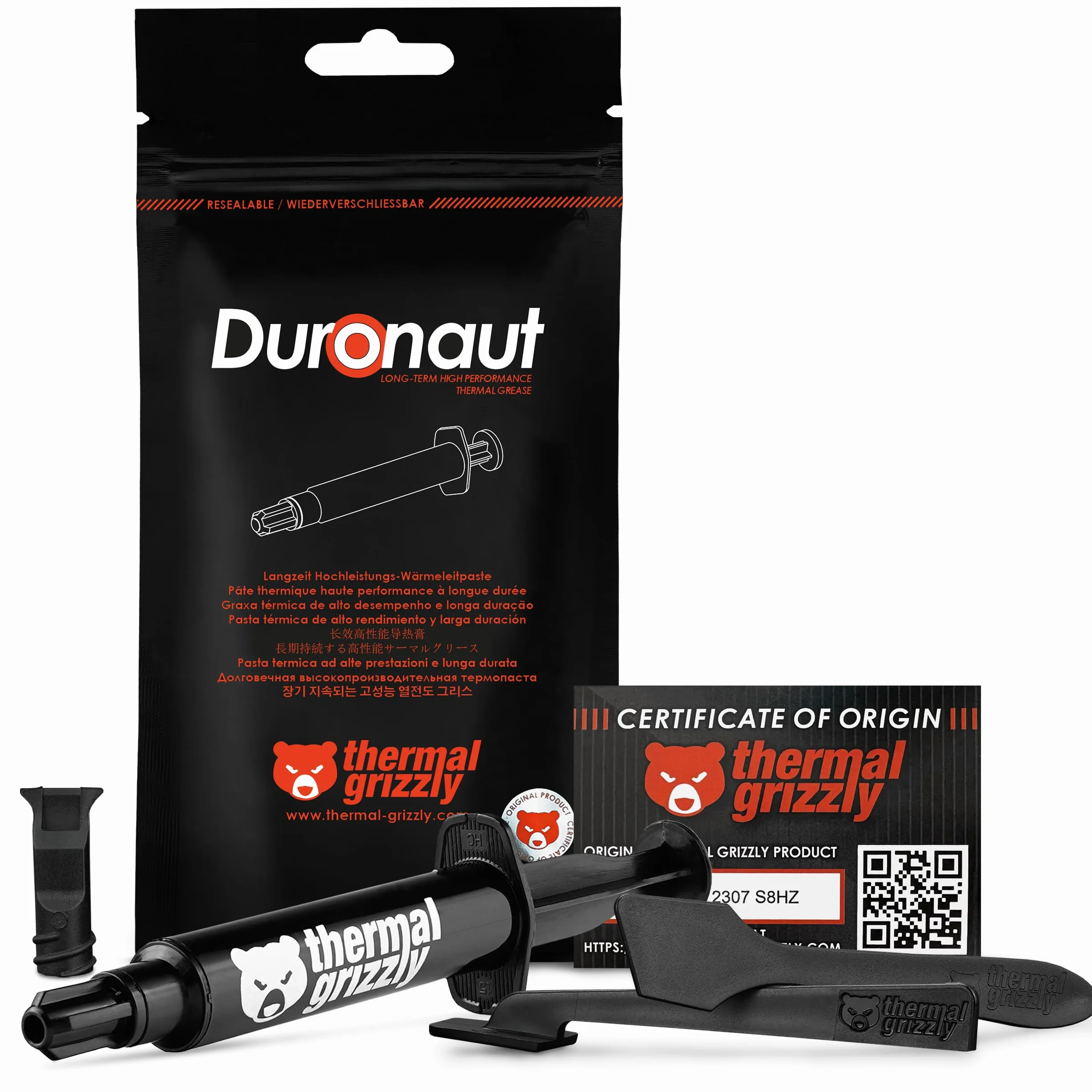 Pâte Thermique Thermal Grizzly Duronaut 6g Haute Performance pour CPU GPU Overclocking