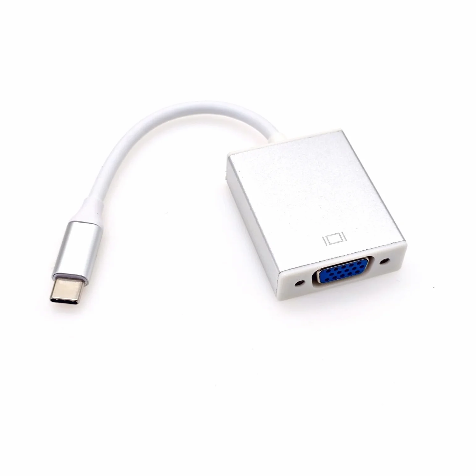 Adaptateur USB C vers VGA, Thunderbolt 3/4 USB 3.1 Type-C mâle vers VGA Femelle pour MacBook Pro, iPhone 16/15 Pro/Max, iPad Pro, Lenovo
