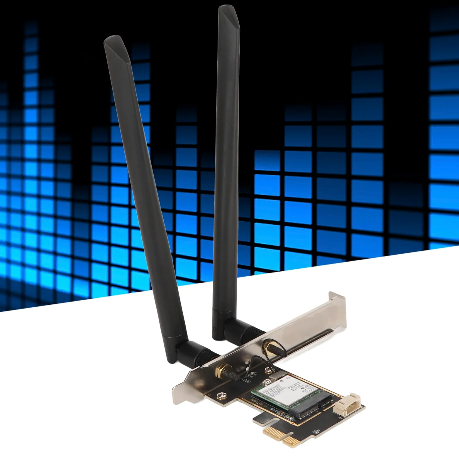 Jectse Carte WiFi PCIe, Cartes Réseau sans Fil Tri-Bande 2,4G, 5G, 6G, Carte Bluetooth 5.4 PC PCIe X1 WiFi 7, jusqu'à 5800 Mbps, Prend en Charge 802.11A B G N AC AX, pour PC Windows 10 11