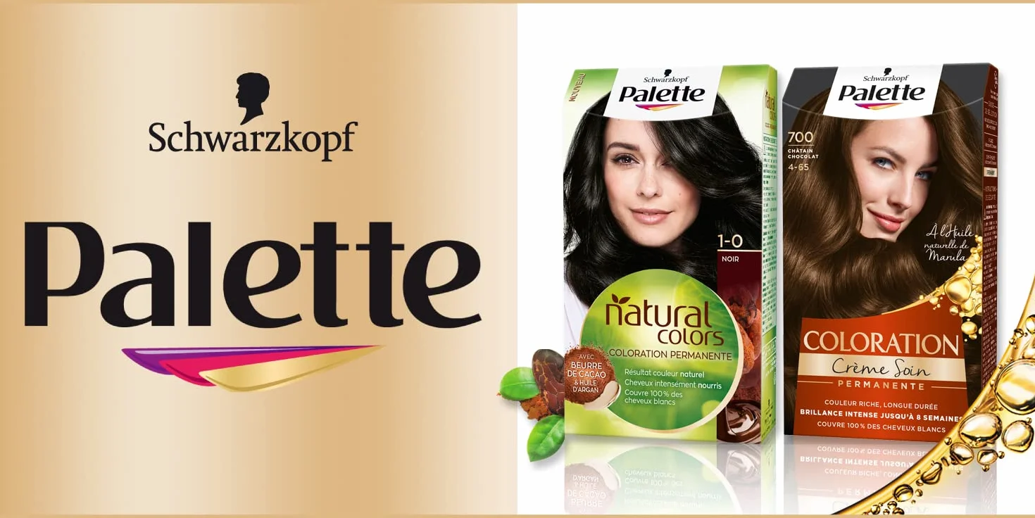 Schwarzkopf Palette Coloration Permanente Cheveux Noir Bleuté 909, Couvre 100% Cheveux Blancs, Tenue 8 Semaines, 1 Unité