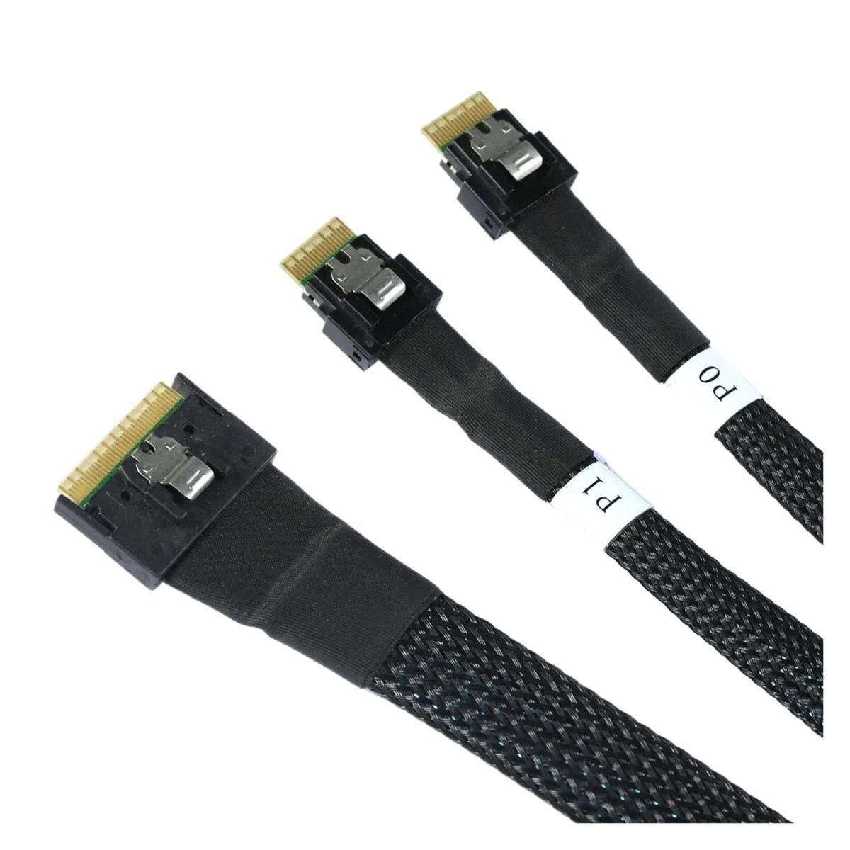 Slimline S*A*S SFF-8654 8I Skew Plug in 2X SFF-8654 4I Câble serveur 0,5/0,8/1 m