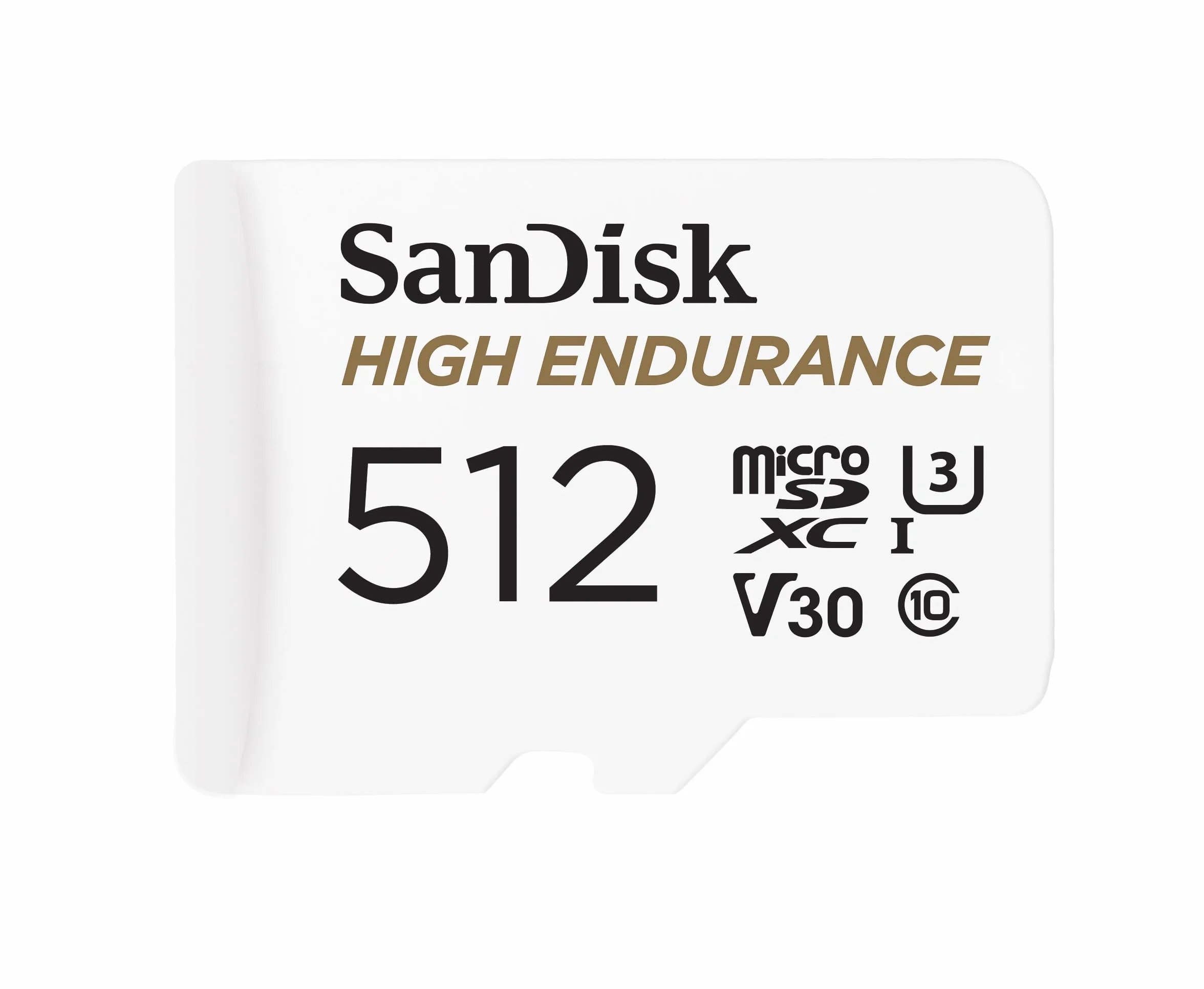 SanDisk Carte microSD 512 Go Haute résistance vidéosurveillance + Adaptateur SD, 100 Mo/s, Class 10, U3, V30