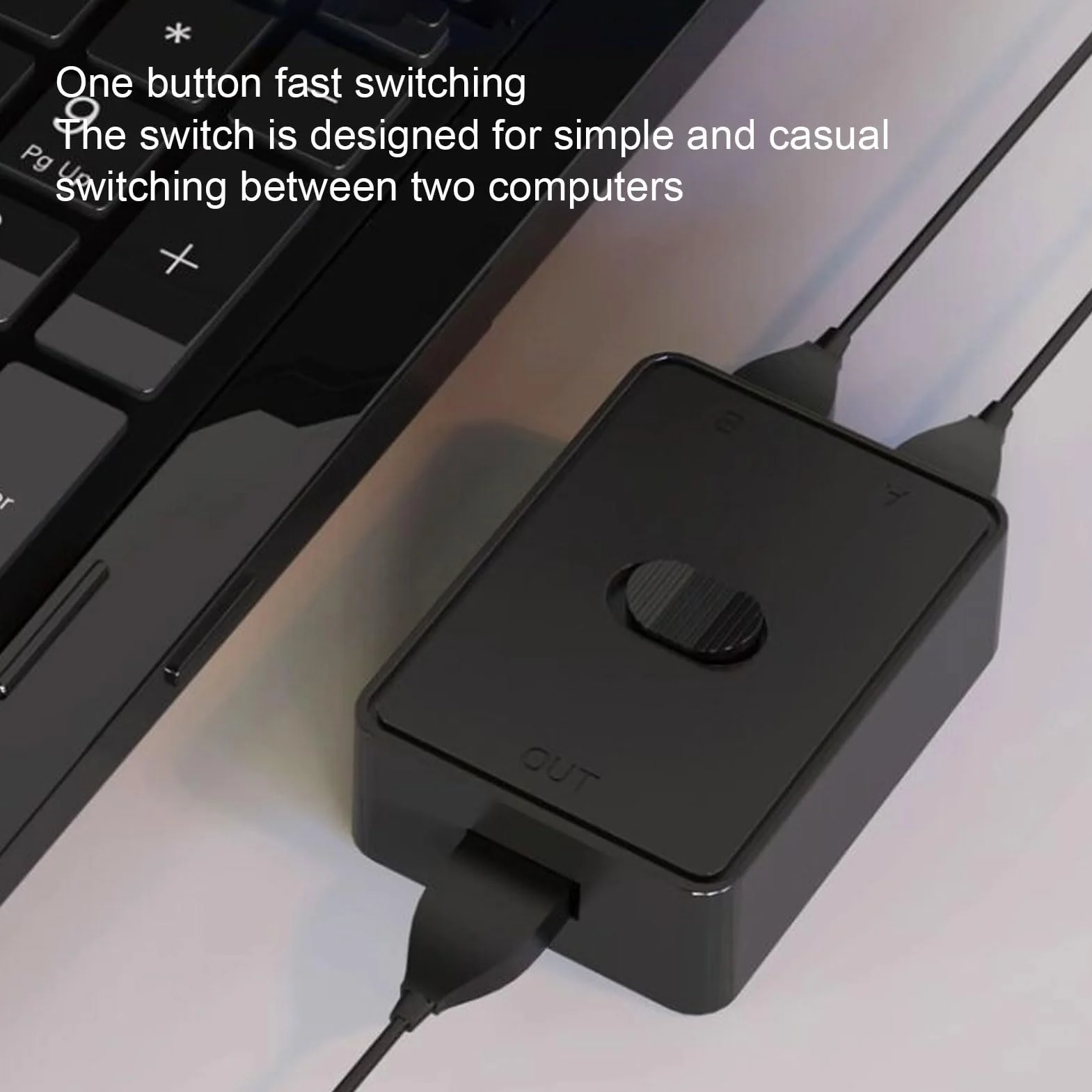 Commutateur USB 1 en 2 Sorties USB 2.0 Bidirectionnel pour Imprimante Scanner Clavier