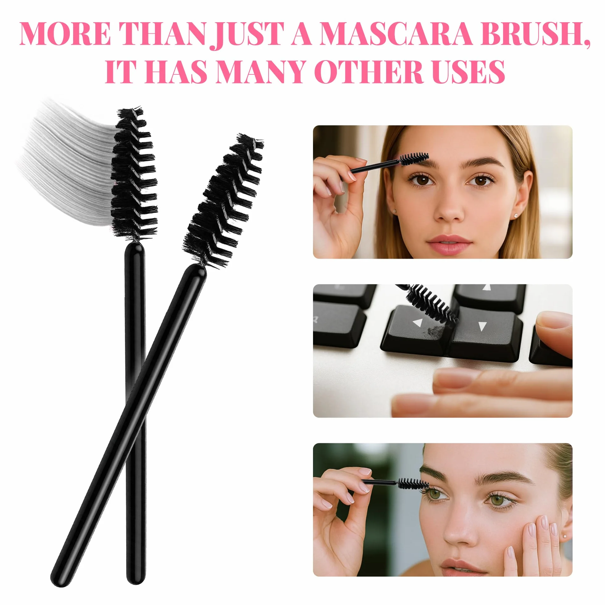 Lot de 40 pinceaux à cils et sourcils, brosse à huile de ricin, outils de maquillage