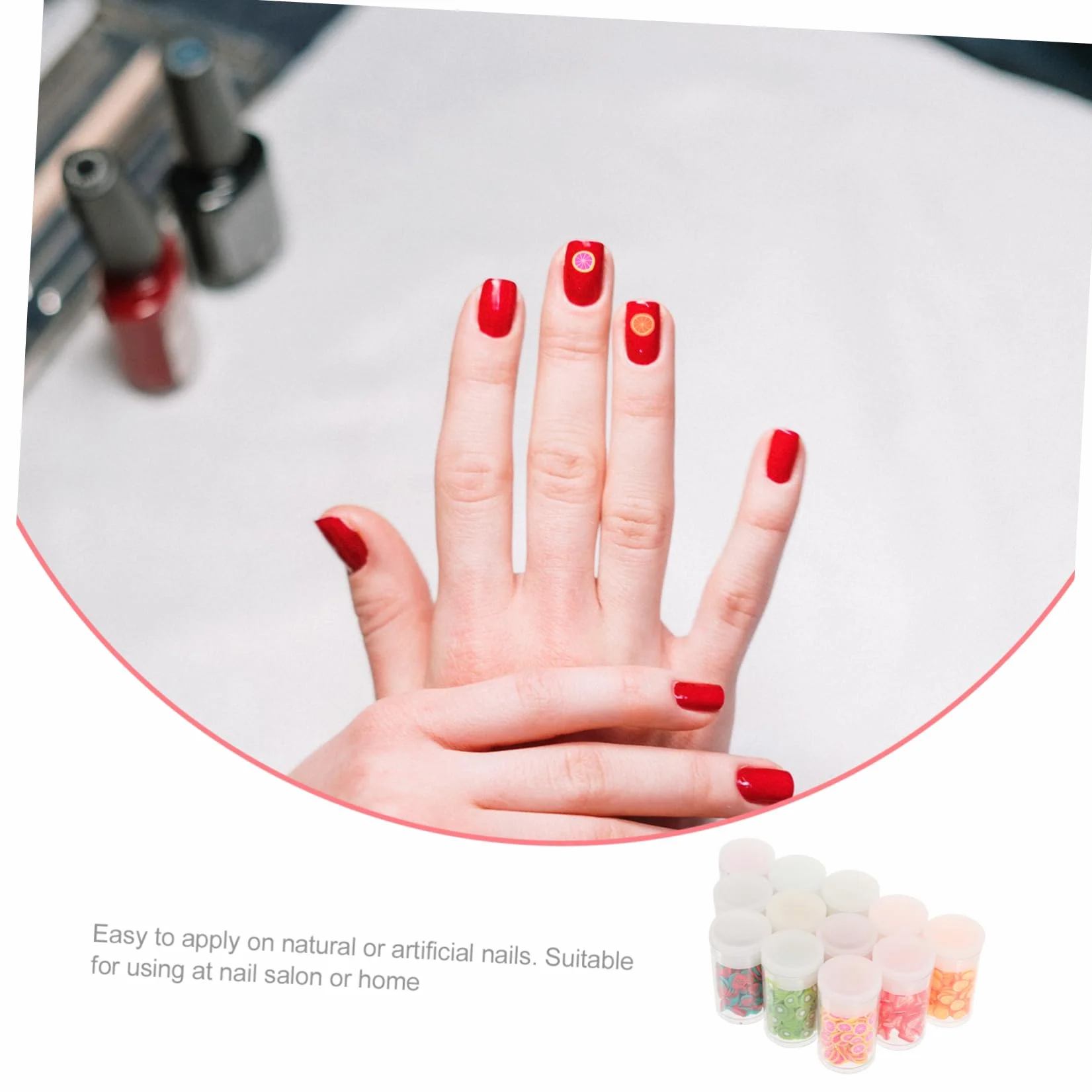 Happyyami Tranches de Fruits Pâte Polymère 12 Boîtes Nail Art DIY Décoration