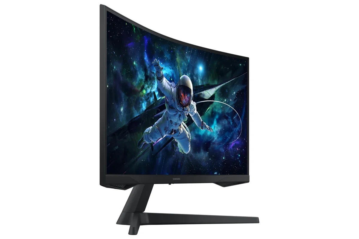 Samsung Ecran PC Odyssey G55C 27’’, 165Hz , 1ms, Dalle VA Incurvée 1000R, QHD : 2560x1440, 2500:1,HDR10, AMD FreeSync, Auto Source Switch +, Pied Ajustable, DisplayPort, HDMI