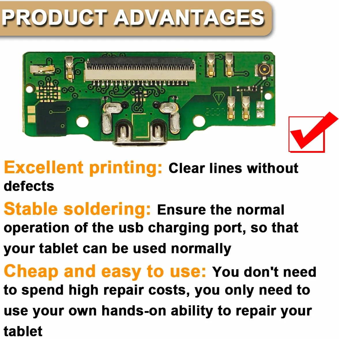 Galaxy Tab A 8.0 2019 T290 T295 SM-T290 SM-T295 Port de Charge USB Connecteur Flex Cable Pièce de Rechange