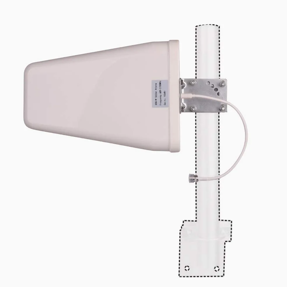 XRDS-RF Antenne directionnelle large bande à gain élevé 50 Ohm 3G/4G/LTE/Wi-Fi Support fixe universel (700-2700 MHz) 10 dBi