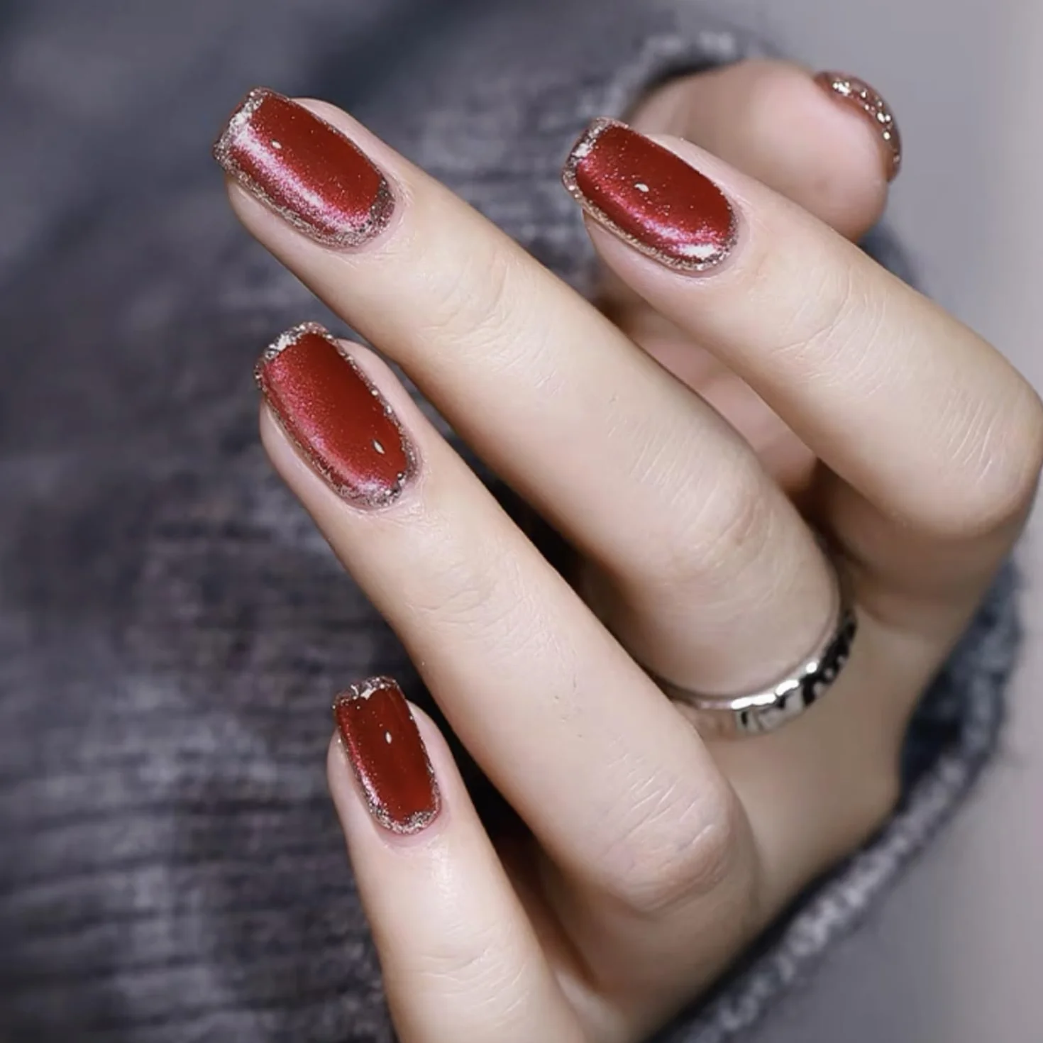 Vishine Vernis Gel Effet Œil de Chat 16ml Magnétique Holographique Pailleté UV Réfléchissant Translucide Nail Art