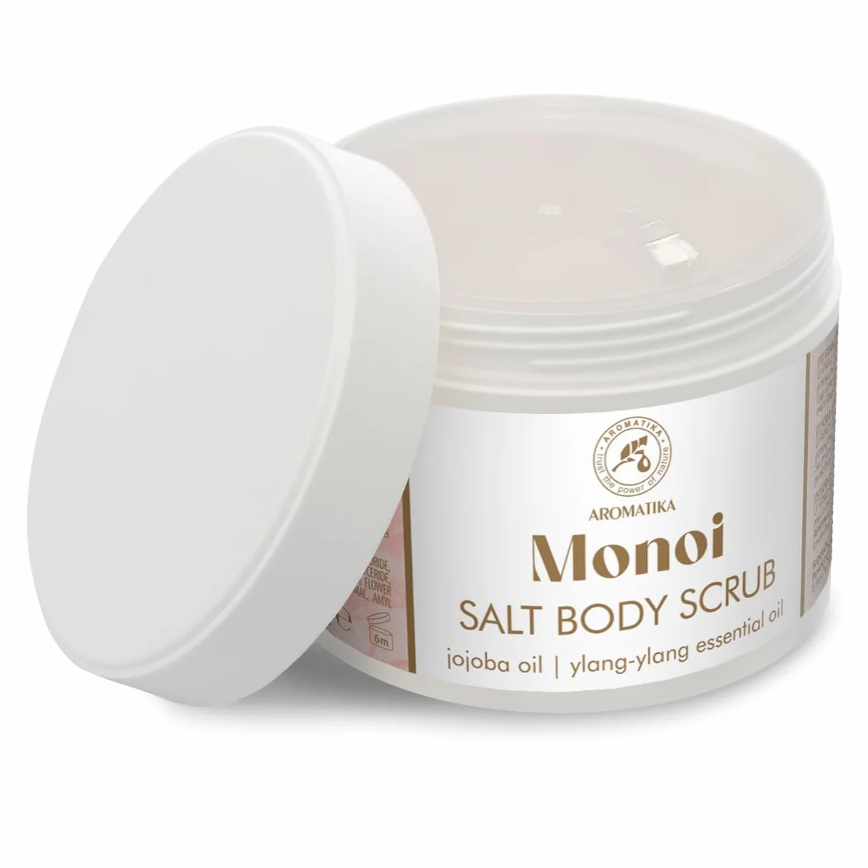 Gommage Corporel Monoi 500 g - Gommage au Sel à Huile de Jojoba et Ylang-Ylang - Hydratant Corps