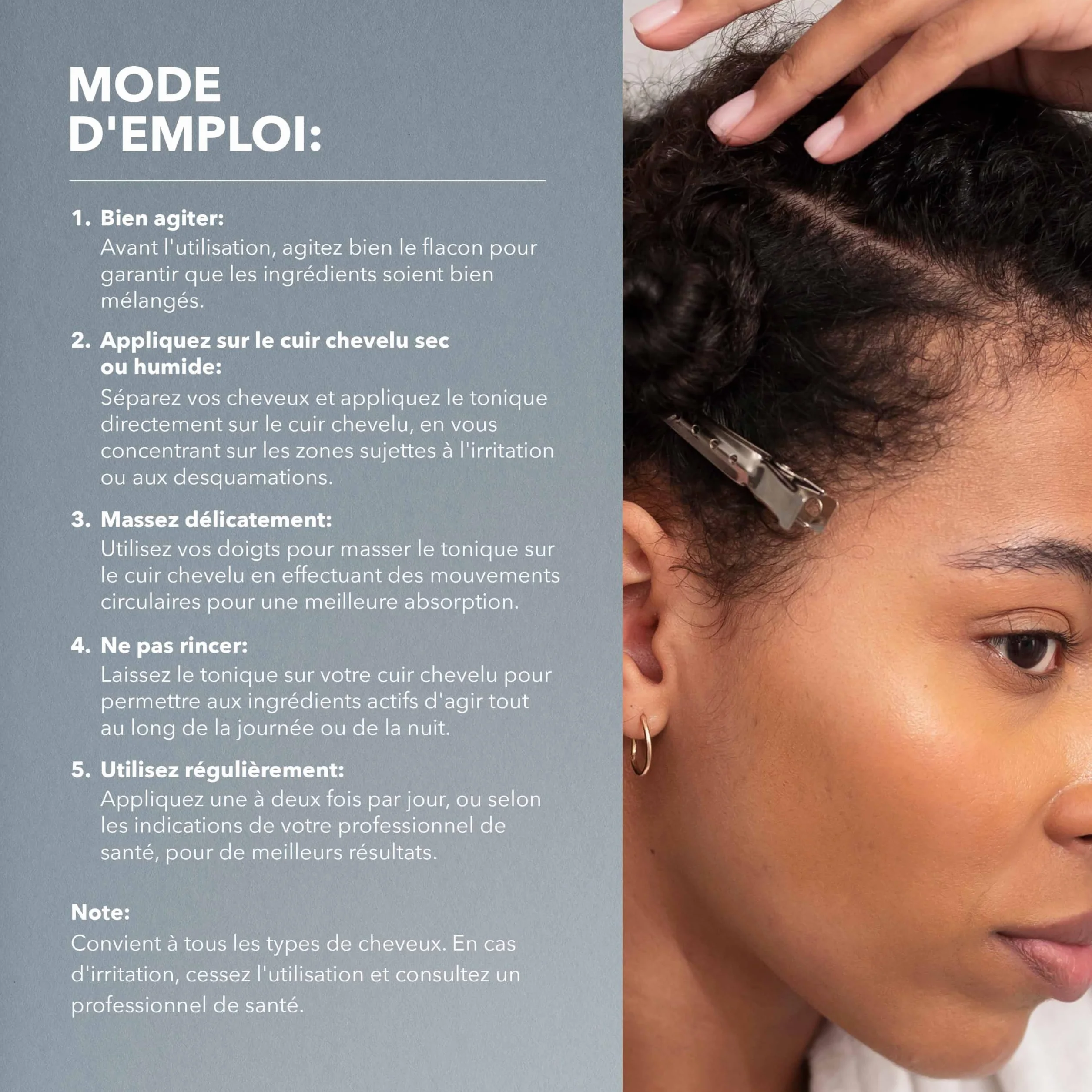 Tonique Apaisant Cuir Chevelu Irrité Sensible Algue Marine Extrait Jojoba Panthénol 100 ml