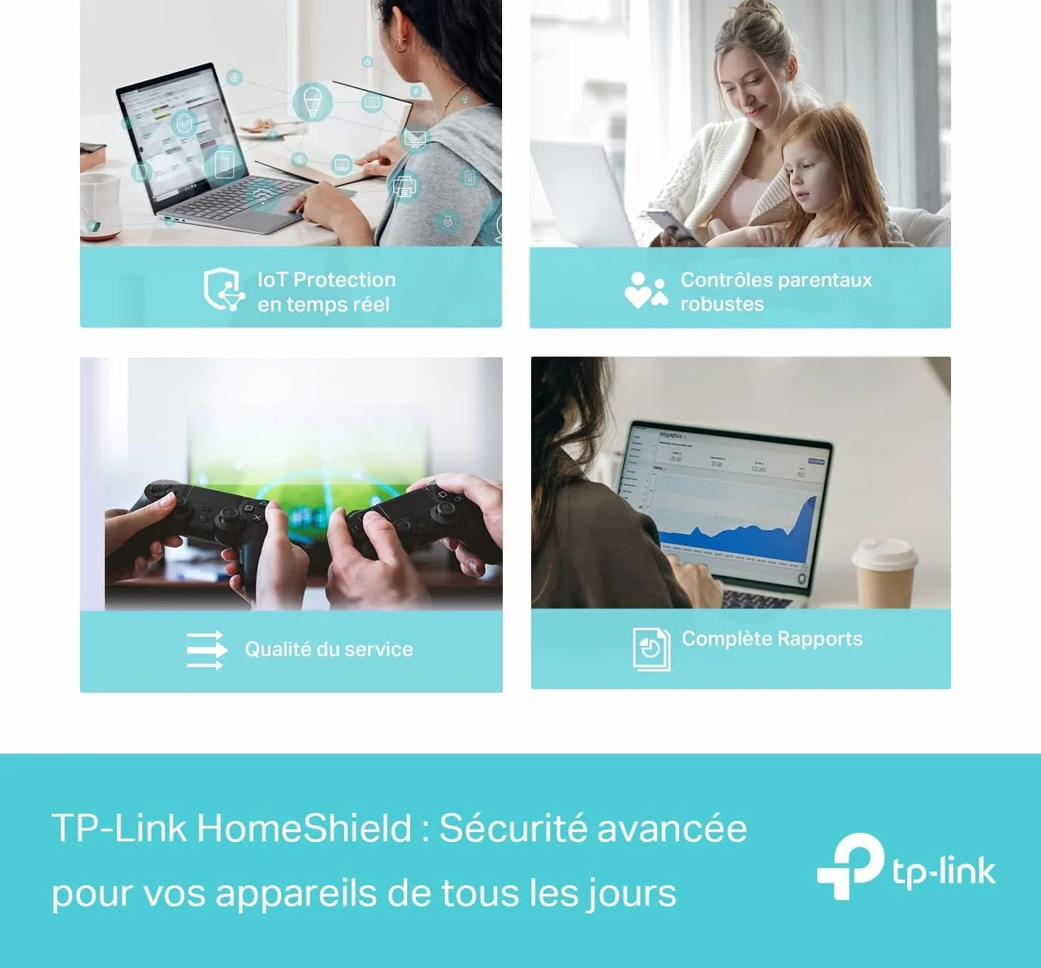 TP-Link Deco XE75 WiFi 6E Mesh AXE5400 Routeur tri-Bande 3-Pack Couverture 670 m² WPA3 9 Ports Gigabit
