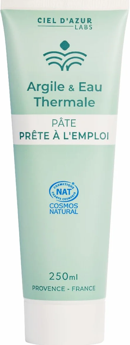 Ciel d'Azur Labs Pâte d'Argile Verte à l'Eau Thermale Tube 250ml Cosmos Natural