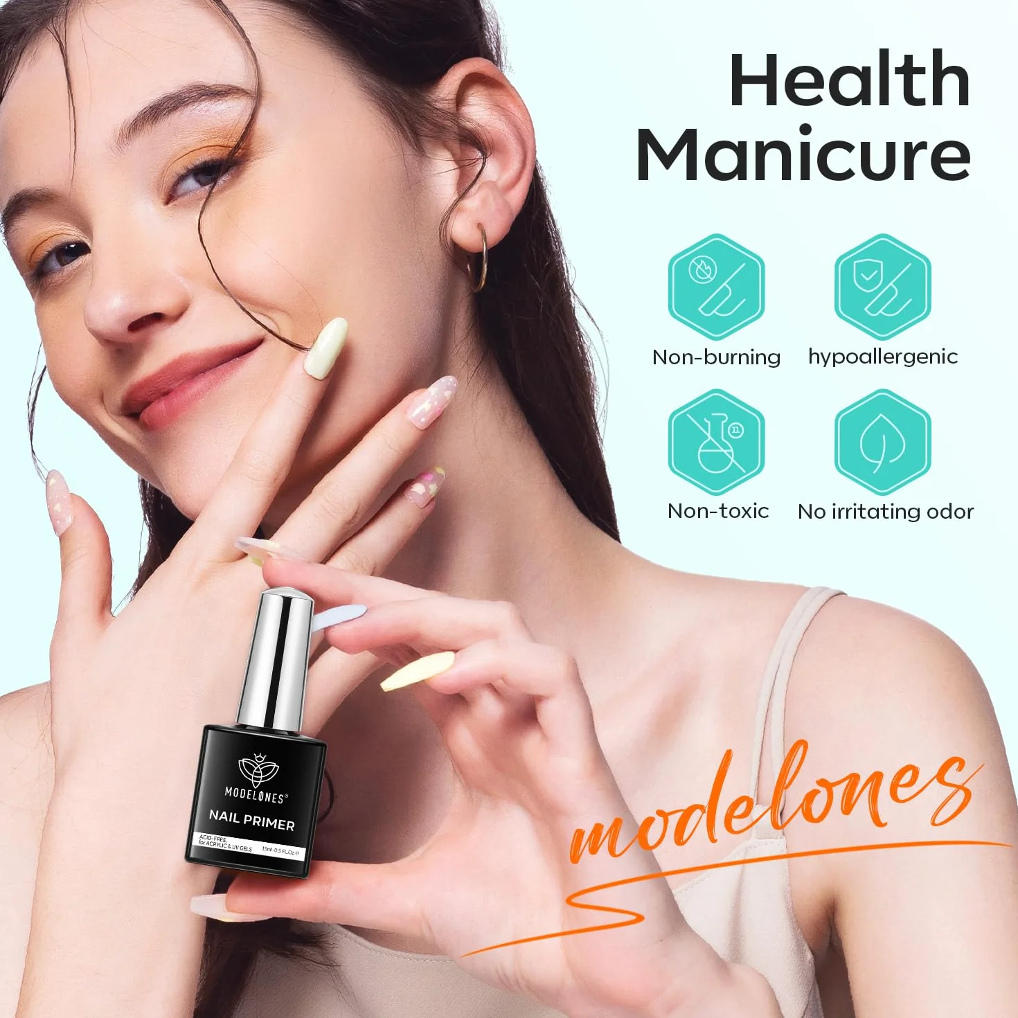 Modelones Primer Ongle Gel UV Kit Vernis Semi Permanent 15 ml 2pcs