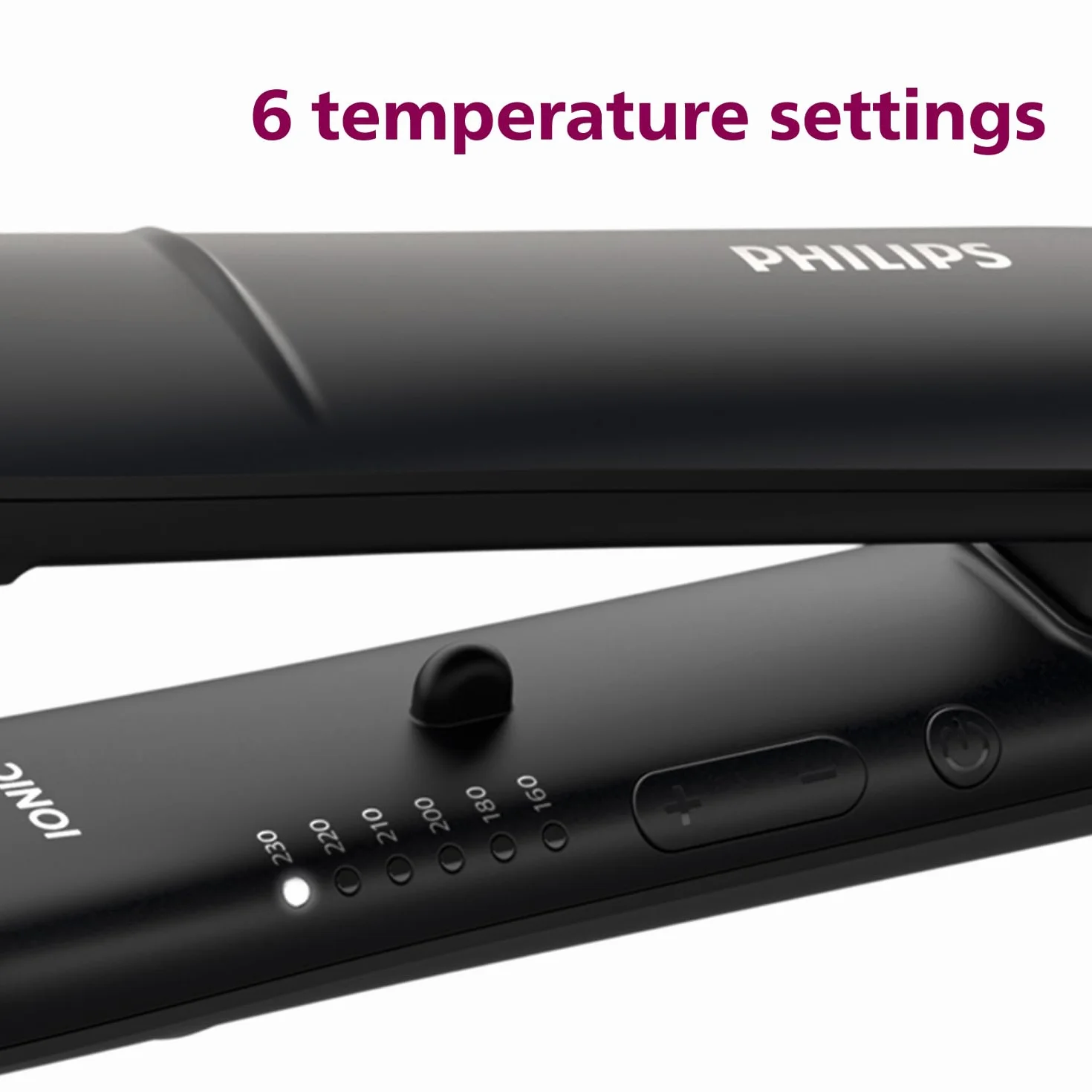Philips Lisseur ThermoProtect StraightCare Essential Noir BHS378/00
