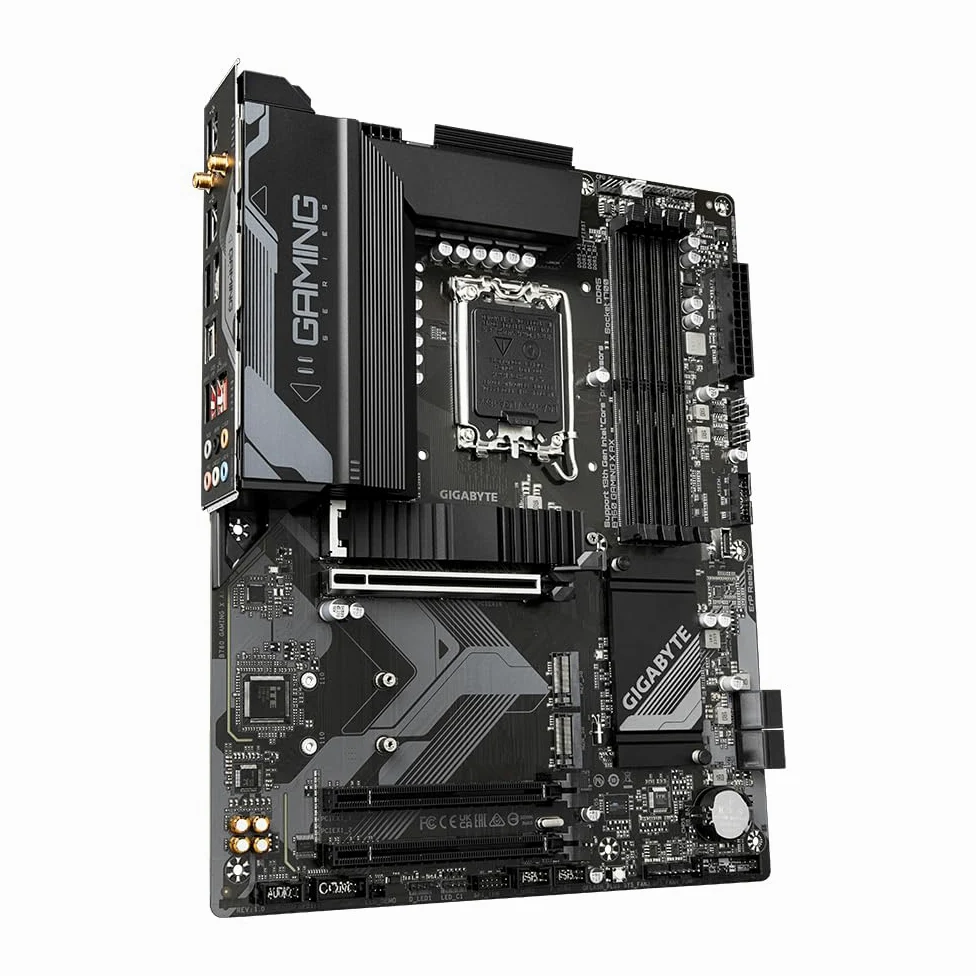 GIGABYTE B760 Gaming X AX Carte Mère - Compatible avec Les processeurs Intel Core 14e génération, VRM numérique 8+1+1 Phases, jusqu'à 7600MHz DDR5 (OC), 3X PCIe 4.0 M.2, Wi-FI 6E, 2.5GbE LAN