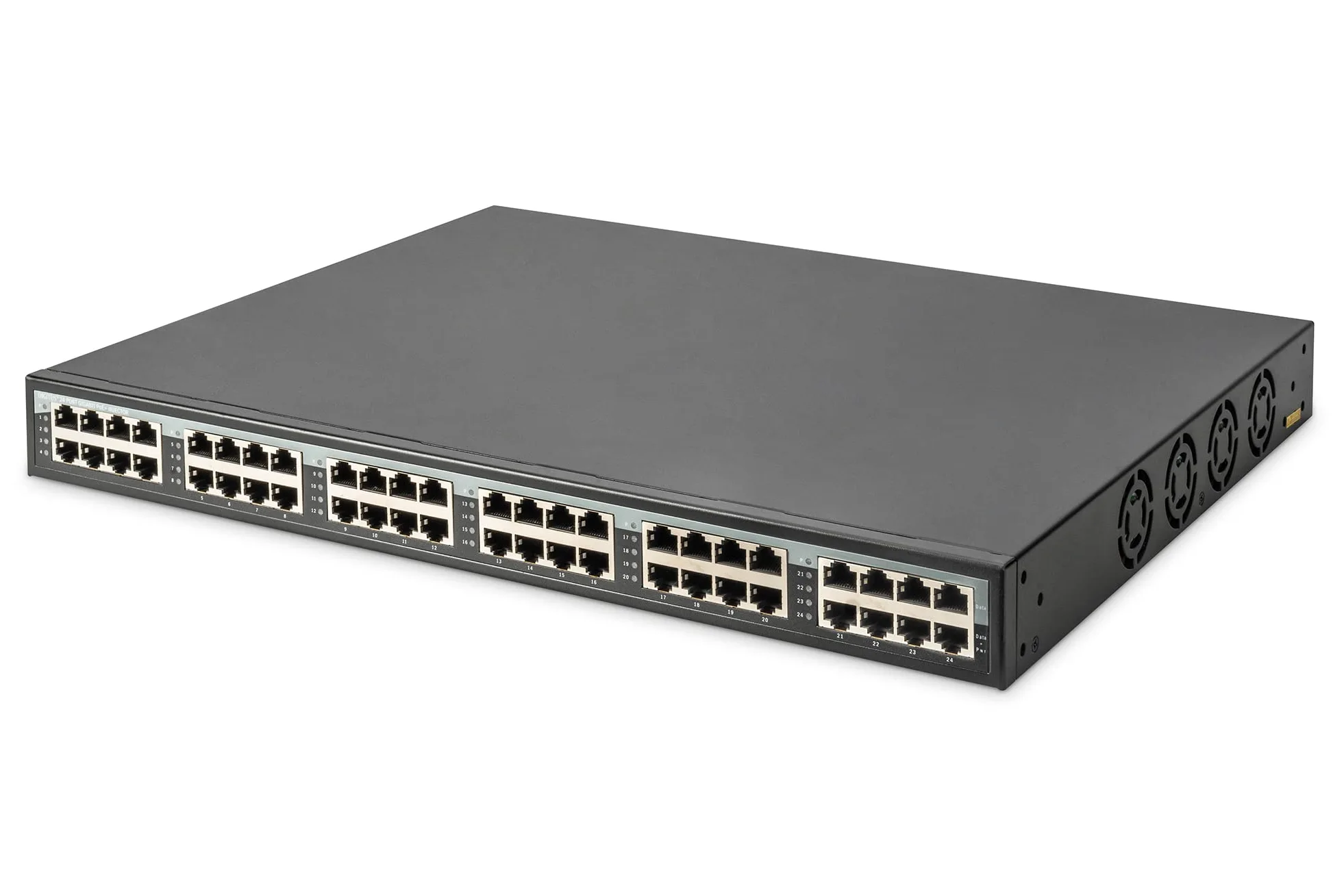 DIGITUS PoE+ Injecteur - 24 ports - IEEE802.3at - 10 Gbit/s - rack 19 pouces - 370 Watt total - jusqu'à 30 Watt/port